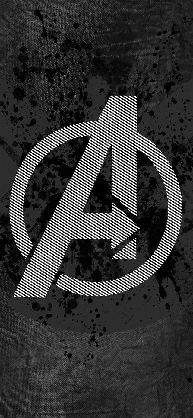 Avengers logo art iPhone X Wallpaper Download iPhone Wallpapers