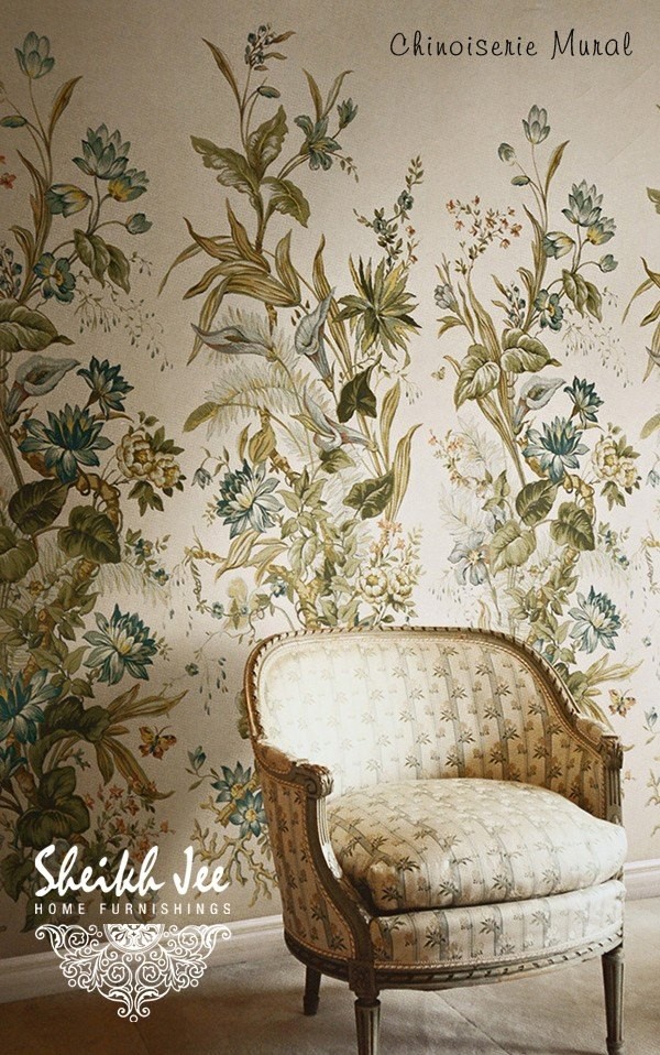Chinoiserie Mural Wallpaper by Shiekh Jee Furnishings Offers and Deals