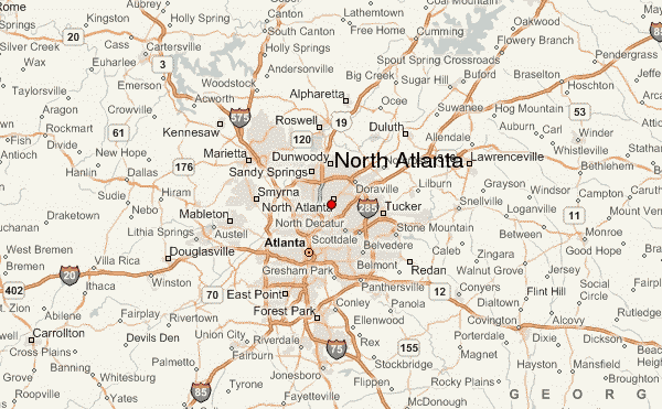 North Atlanta Mapa De Ubicaci N Dekalb County Georgia Estados