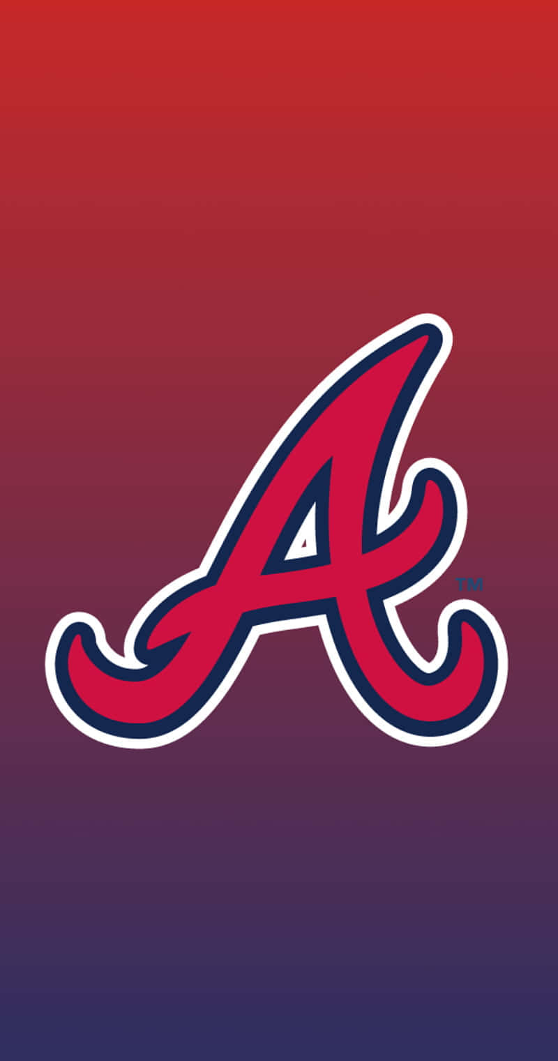 Atlanta Braves Logo On A Red And Blue Wallpaper