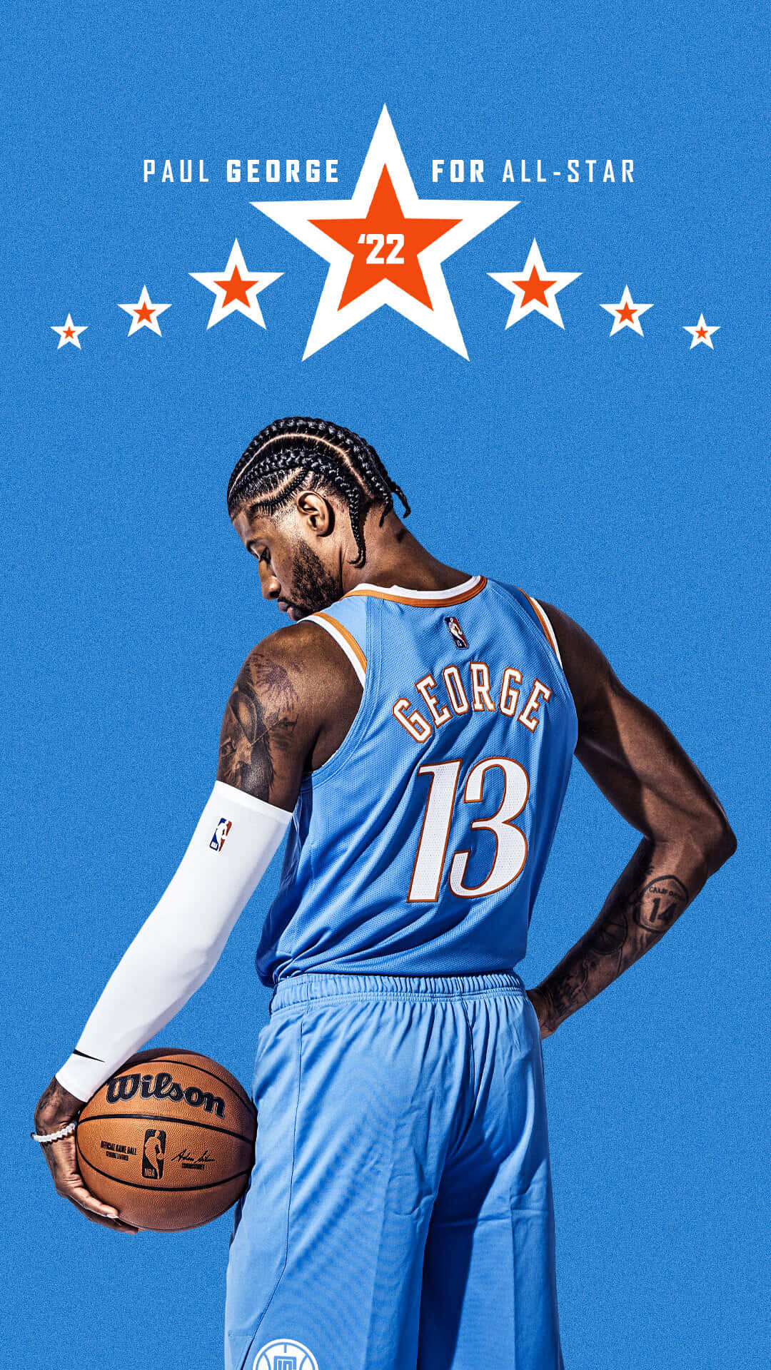 Paul George Of The Los Angeles Clippers Shines Bright Wallpaper