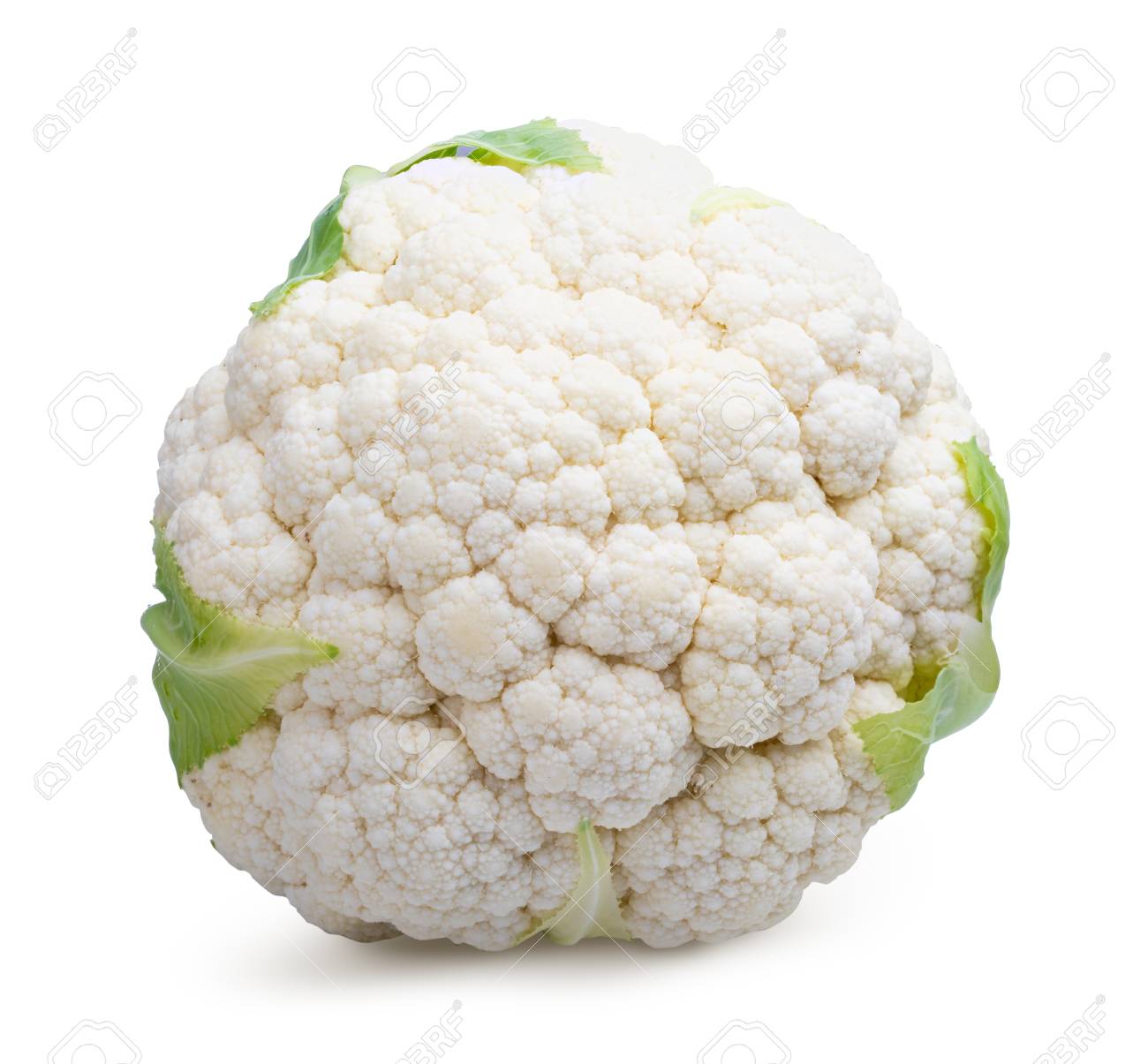 Cauliflower Isolated On White Background Stock Photo Picture And