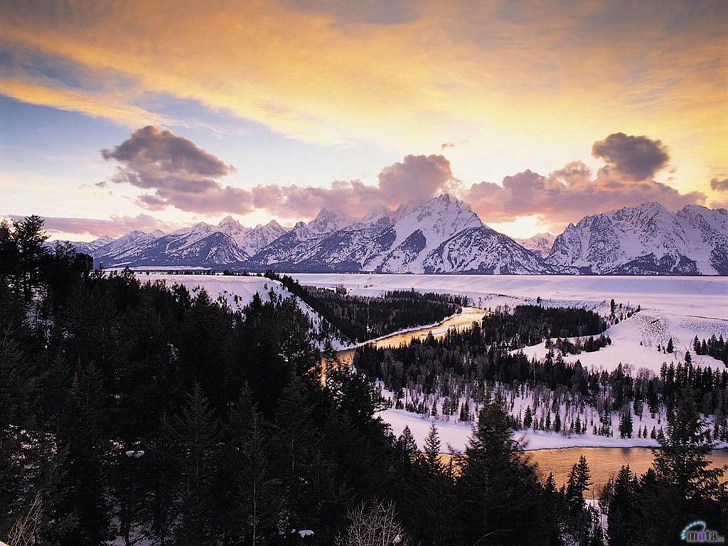 Wyoming Grand Teton Mountains Wallpaper