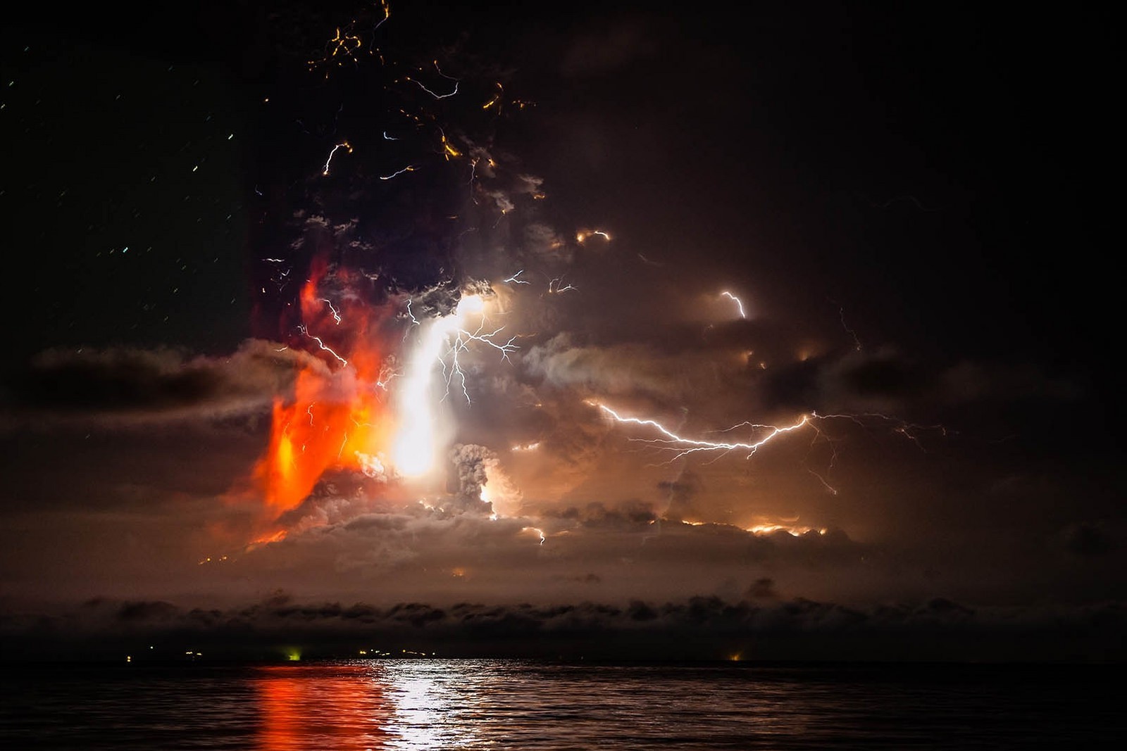 Nature Landscape Photography Calbuco Volcano Eruption Lightning