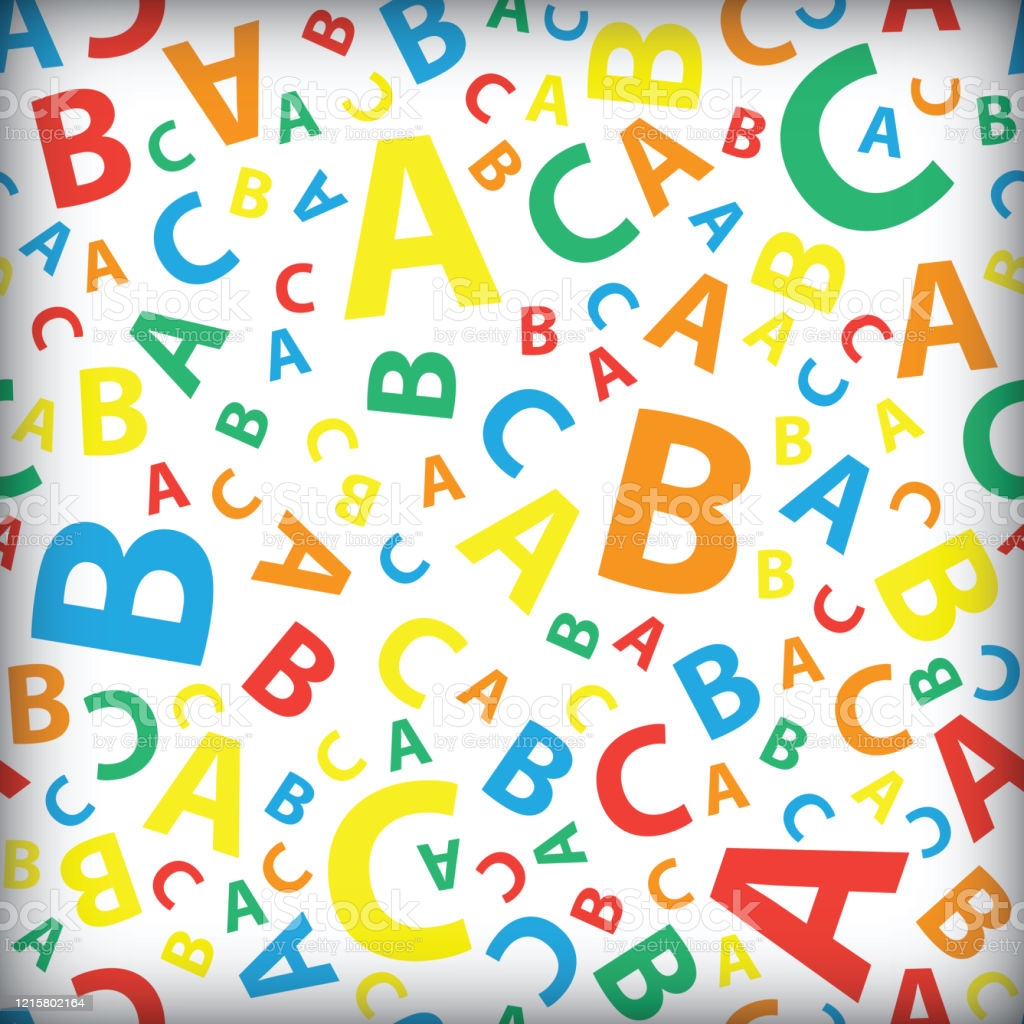 Multicoloured Abc Letter Background Seamless Stock Illustration