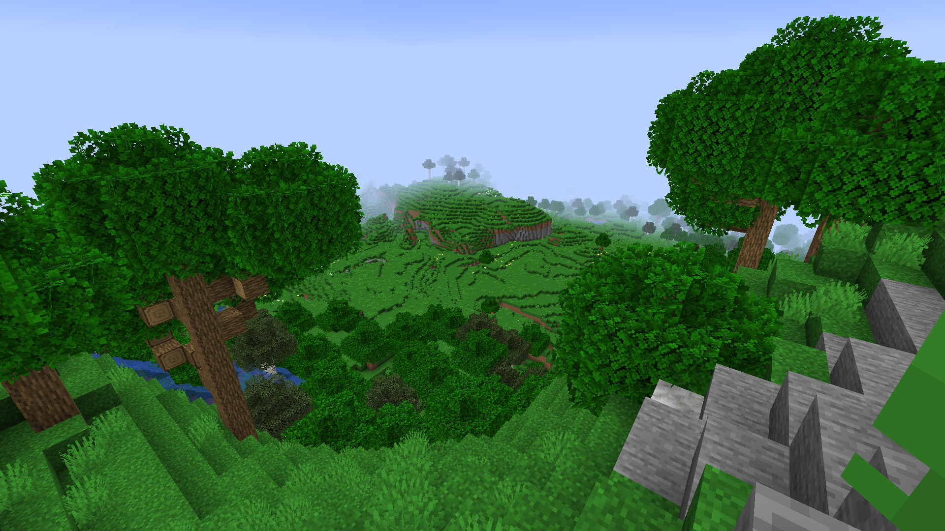 Tall Mountain In A Plains Forest Biome By Eliminator