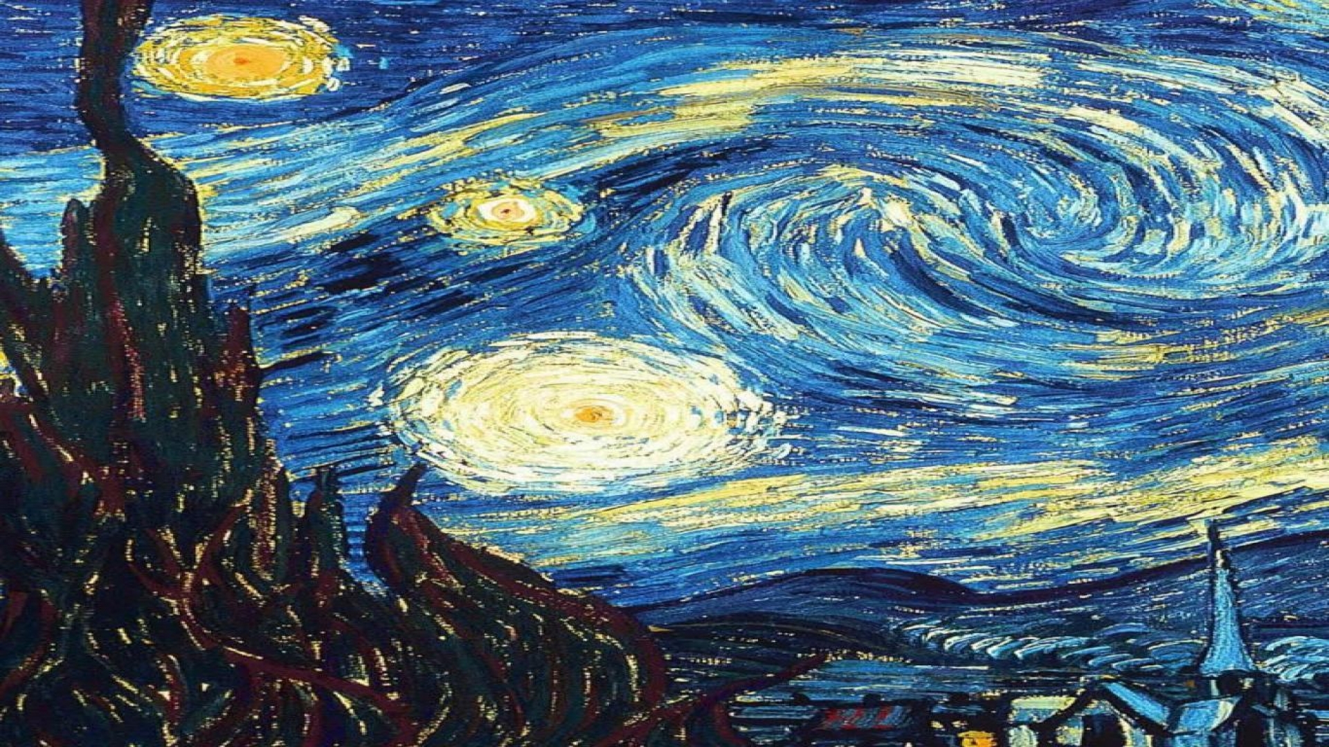 Gogh Starry Night Paintings iPhone Wallpaper Background