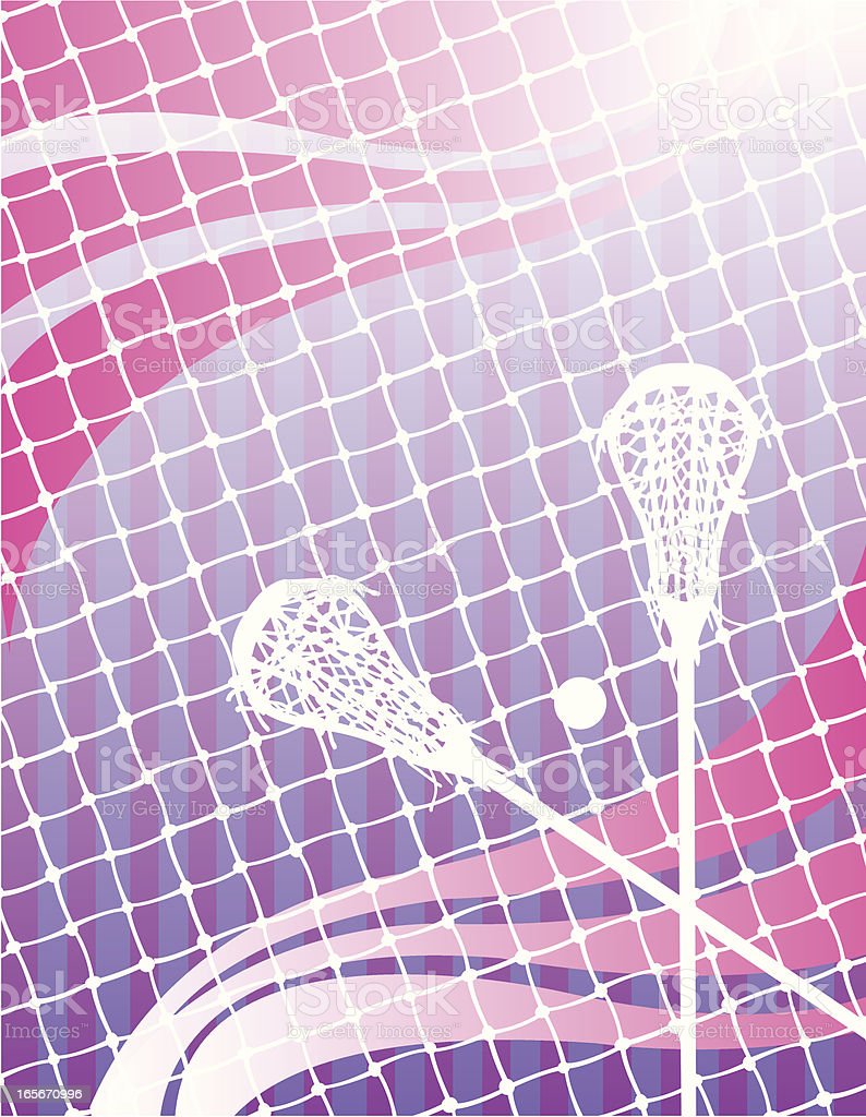 Lacrosse Stick And Background Girls Stock Illustration