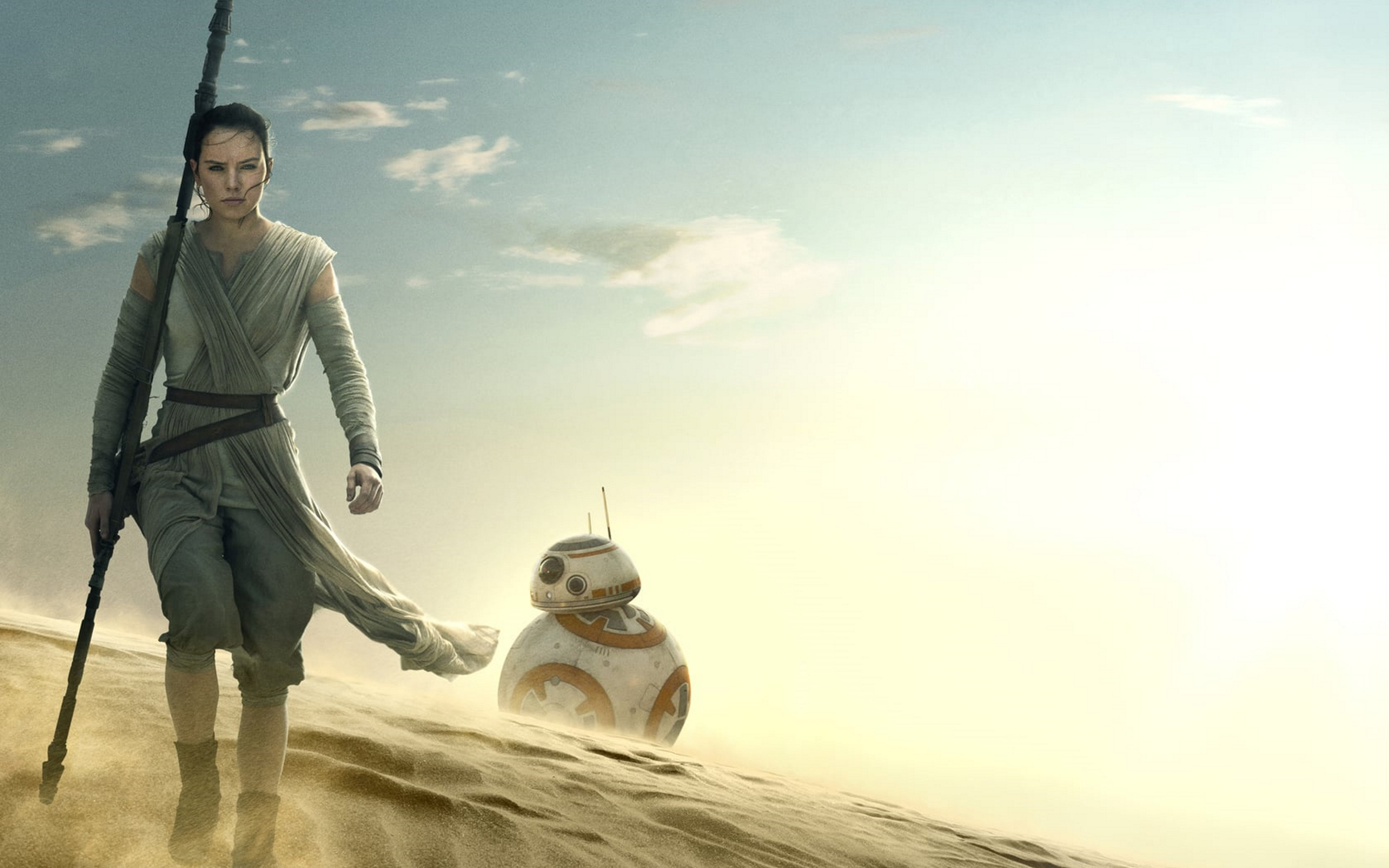 Star Wars The Force Awakens Rey BB 8 Wallpapers HD Wallpapers 2560x1600