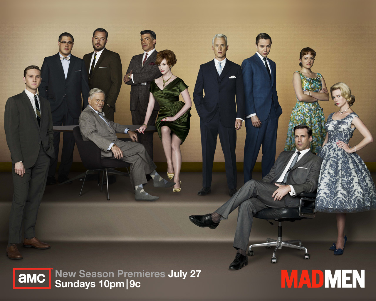 Mad Men Mm Cast Wallpaper Season