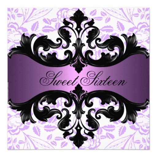 Related Pictures Elegant Floral Purple Black 40th BirtHDay Party