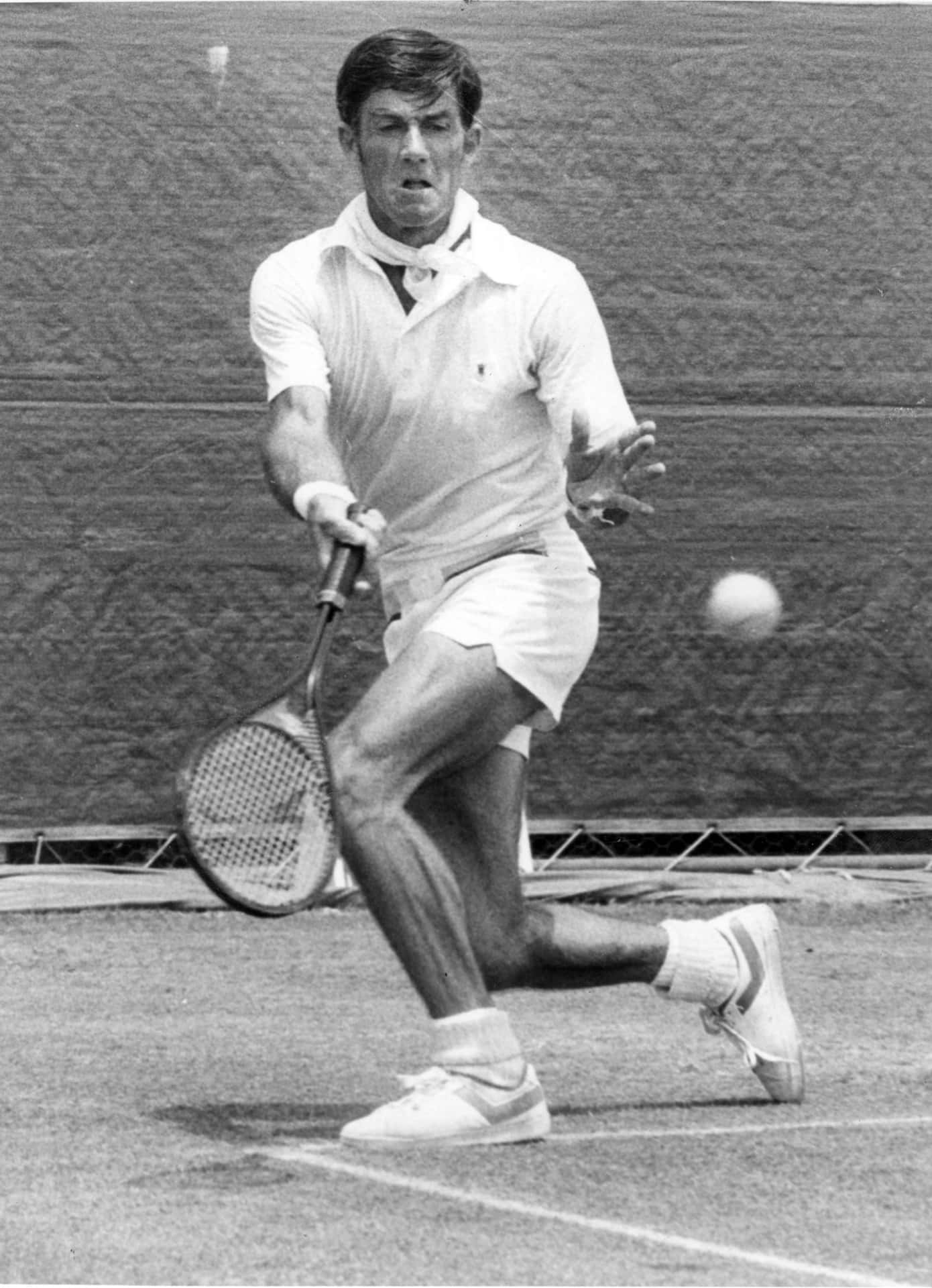 Ken Rosewall Tennis Player Black And White Photography Wallpaper