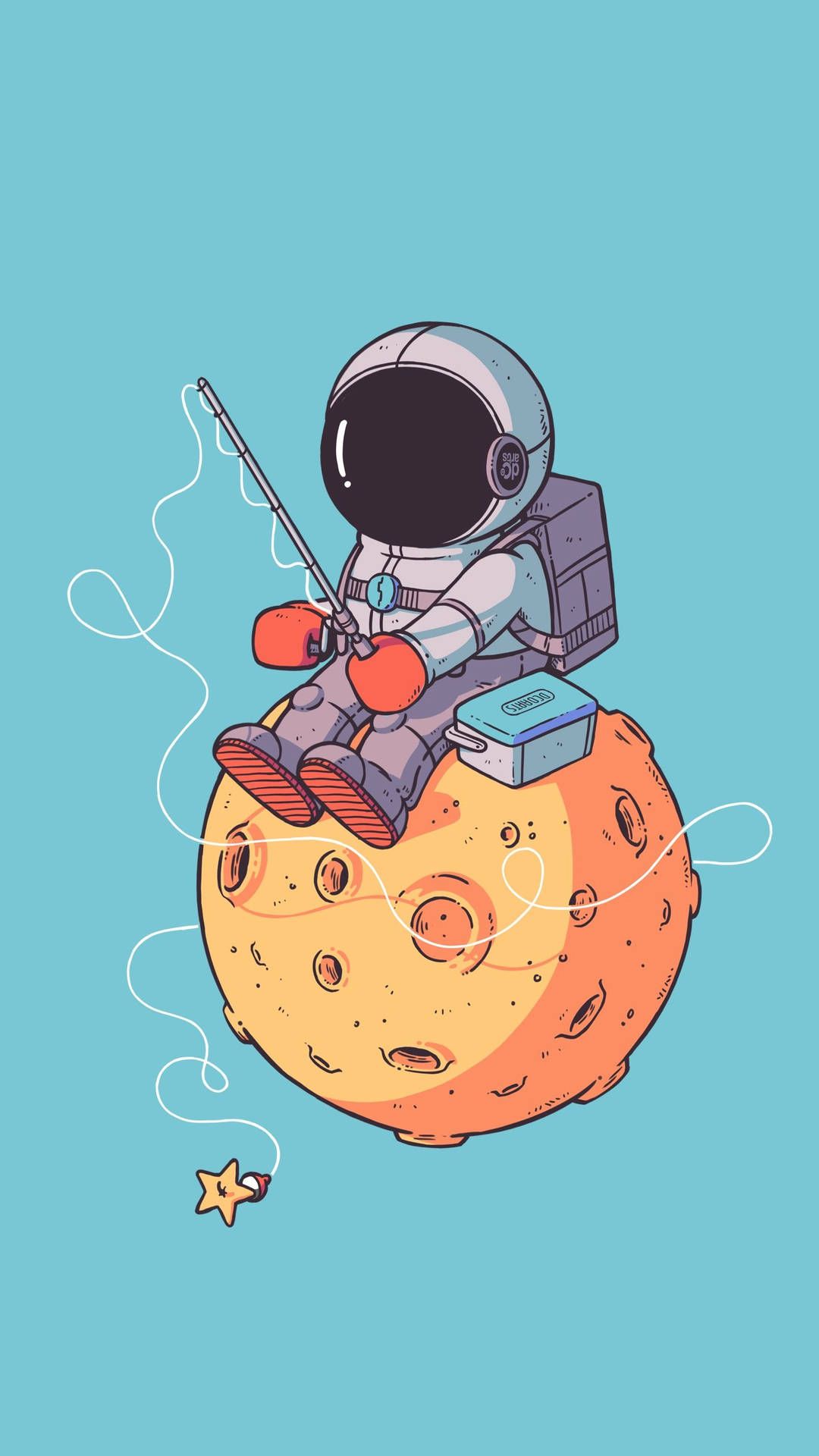 Cartoon Astronaut Wallpaper