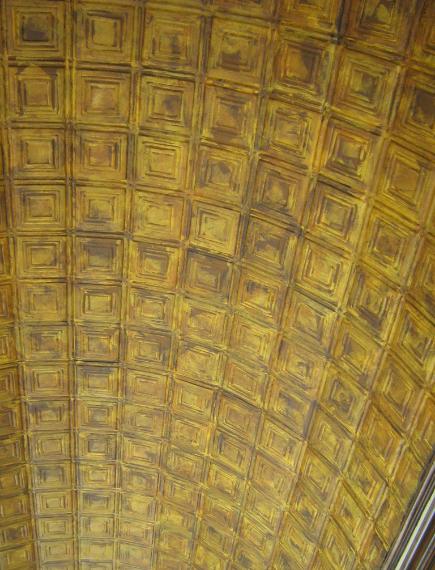  PAINTING AGING A CEILING TO LOOK LIKE VERY OLD CEILIING TILES