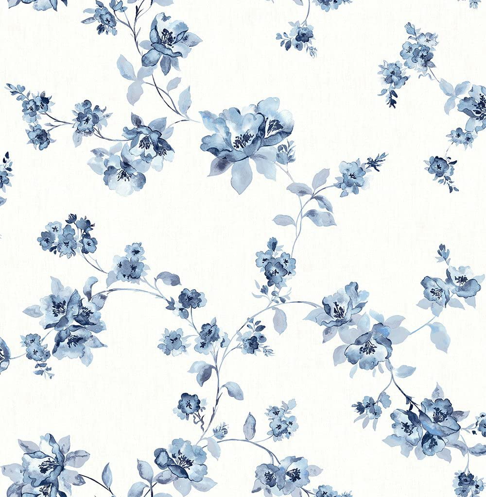 Bctlyinc Cyrus Floral Wallpaper Blue Walmart