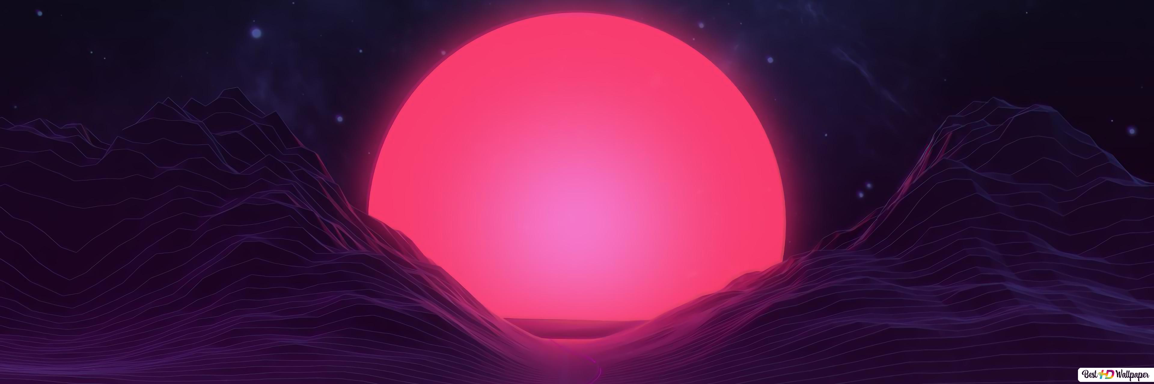Mountain Retrowave Synthwave HD Wallpaper Mountains