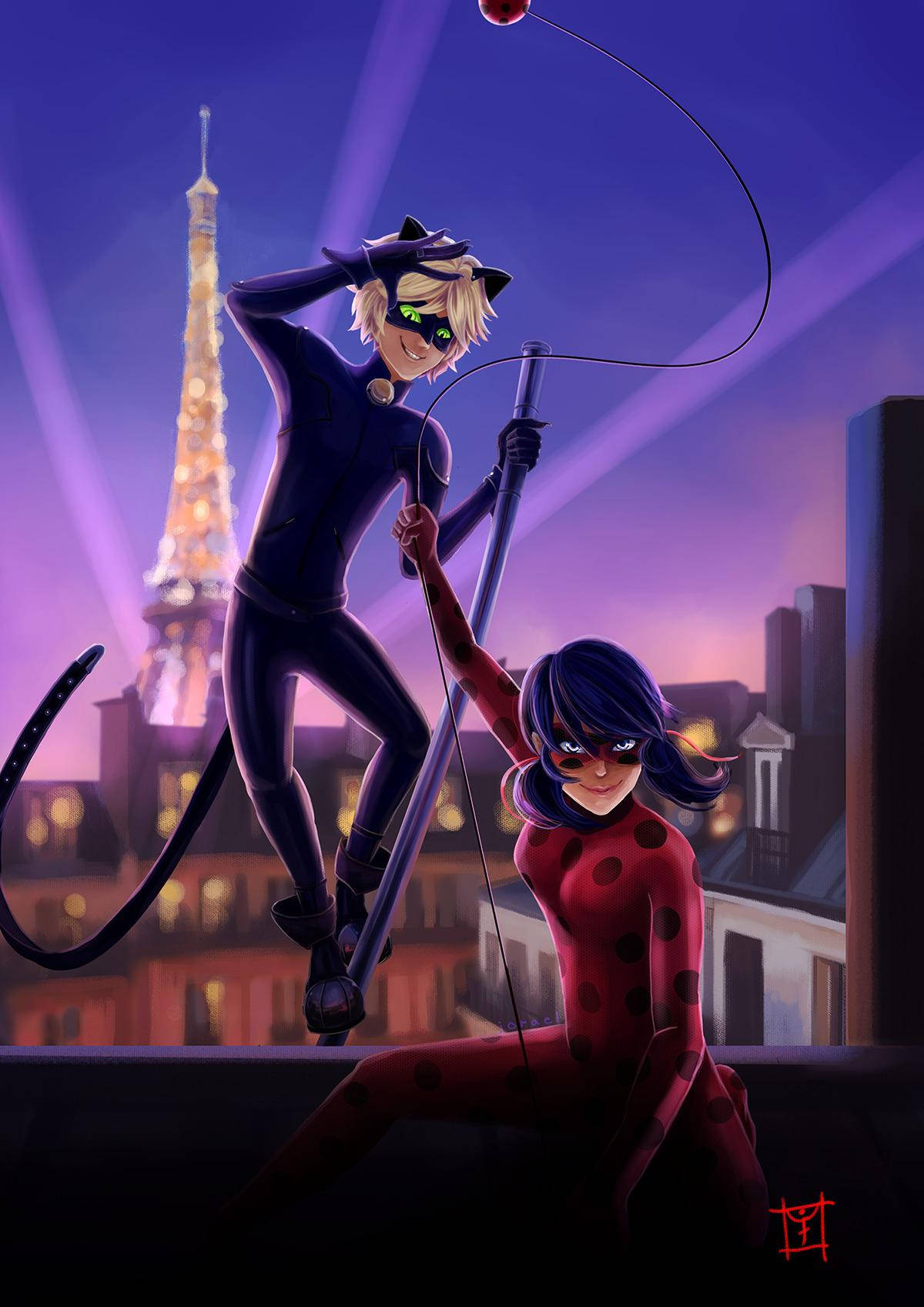 Ladybug And Cat Noir Wallpaper