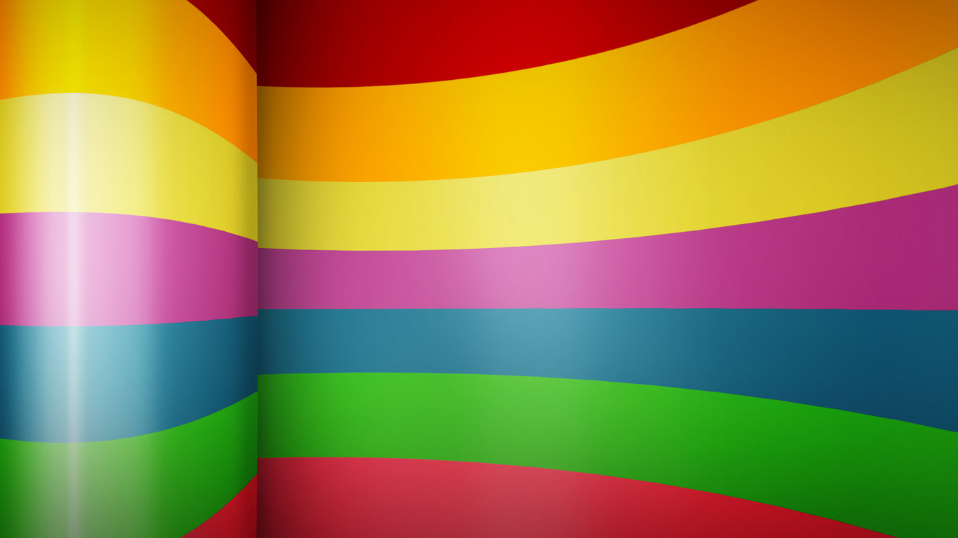 Horizontal Rainbow Stripes Widescreen Wallpaper