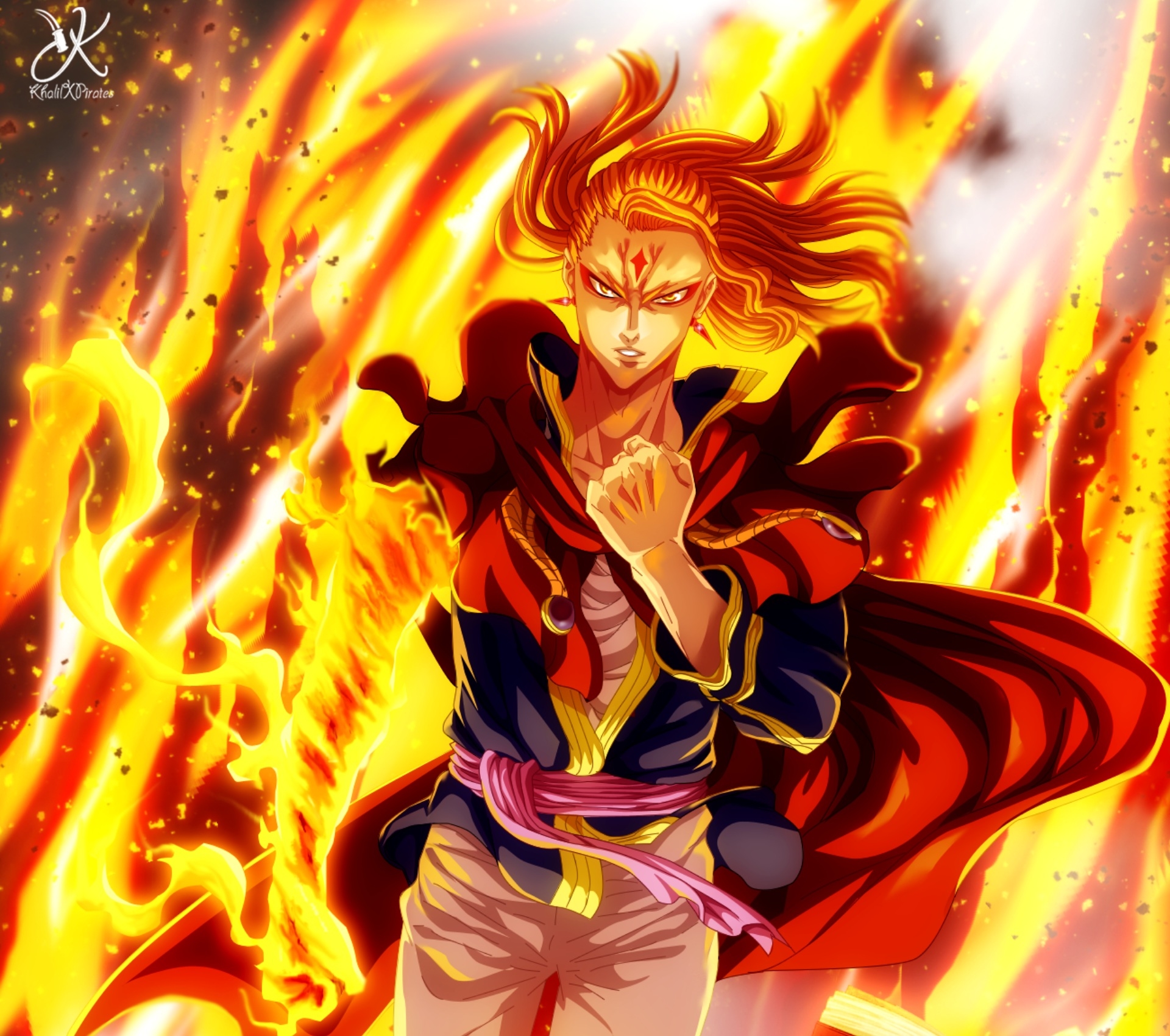 Fuegoleon Vermillion Art Wallpaper HD Anime 4k Image