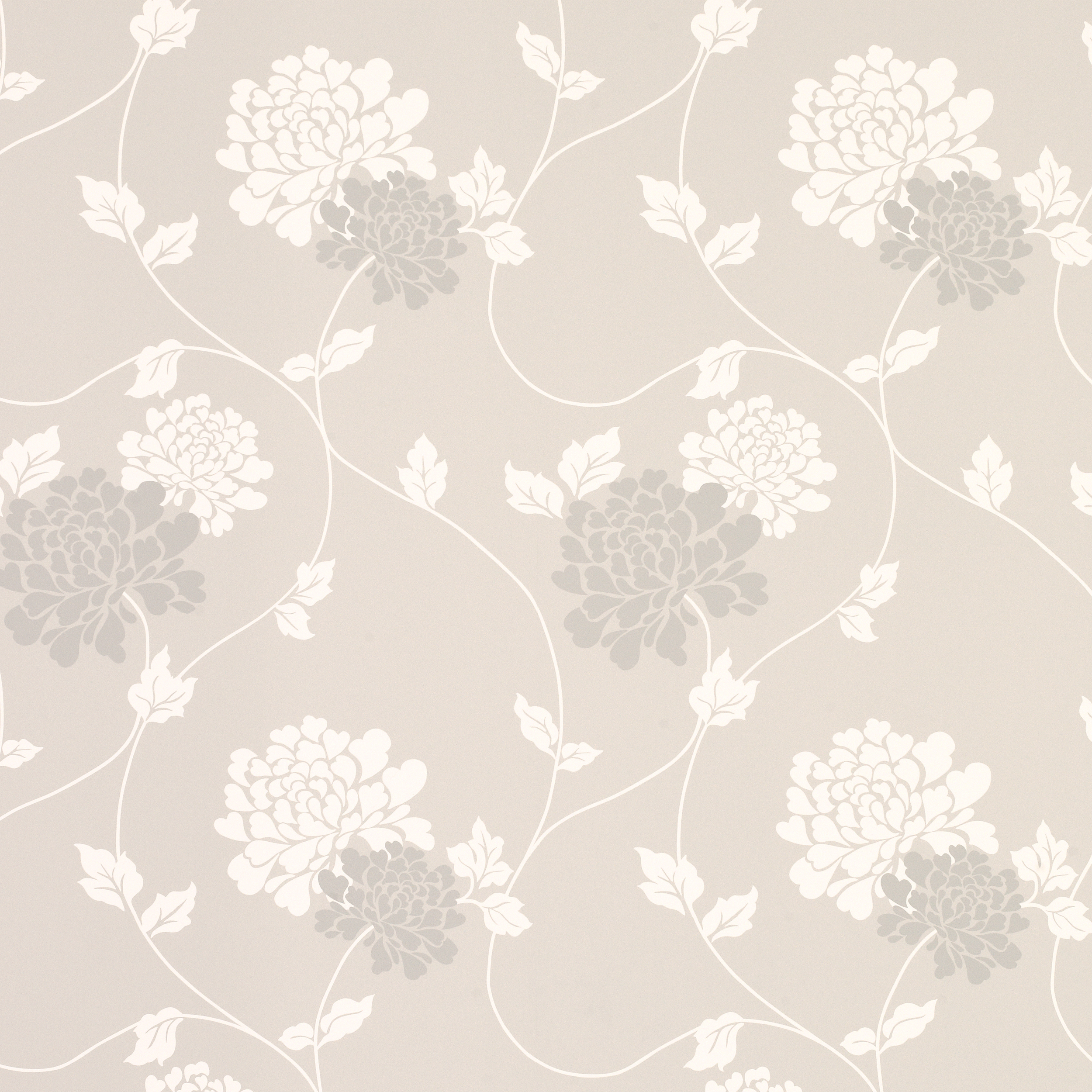 Home Decorating Wallpaper Isodore Dove Grey Floral