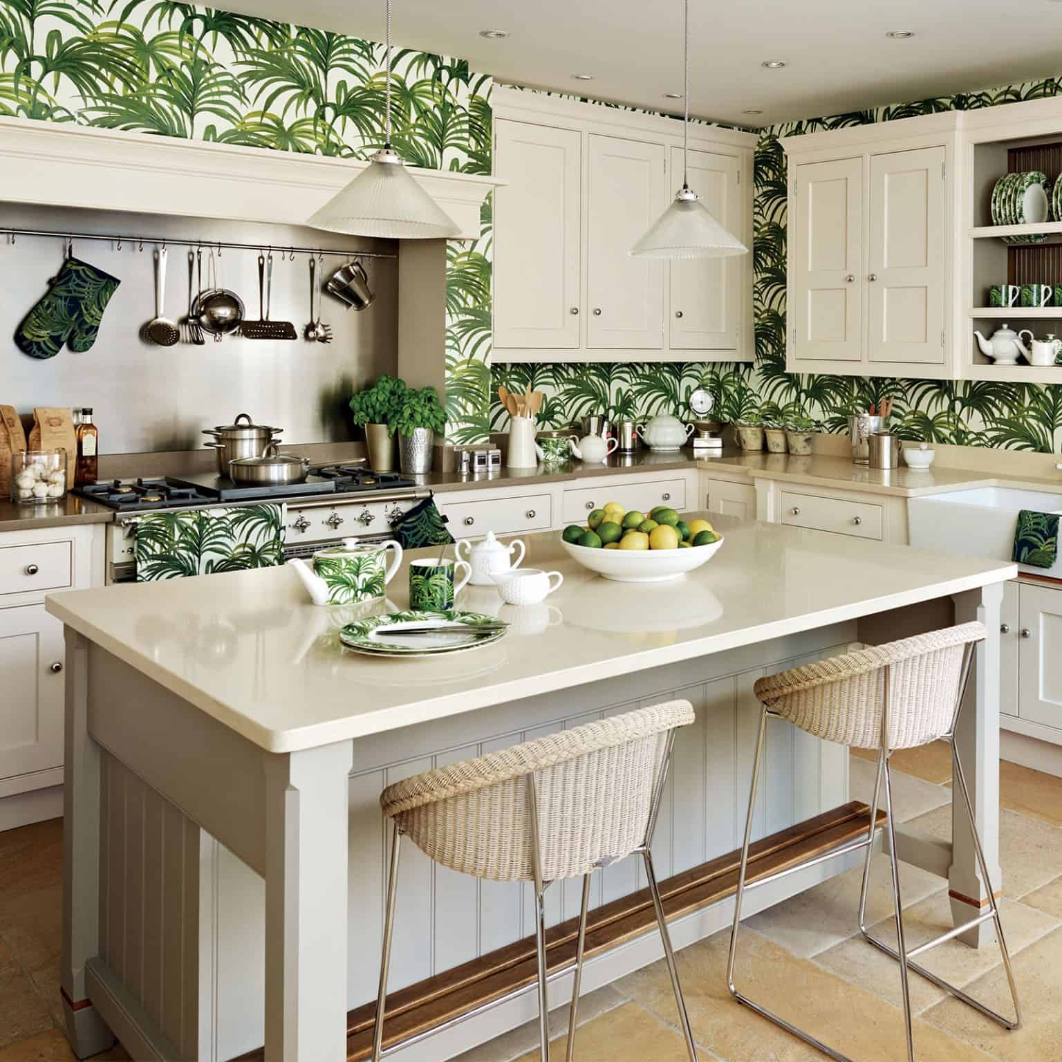 Fun Ways To Wallpaper Your Kitchen