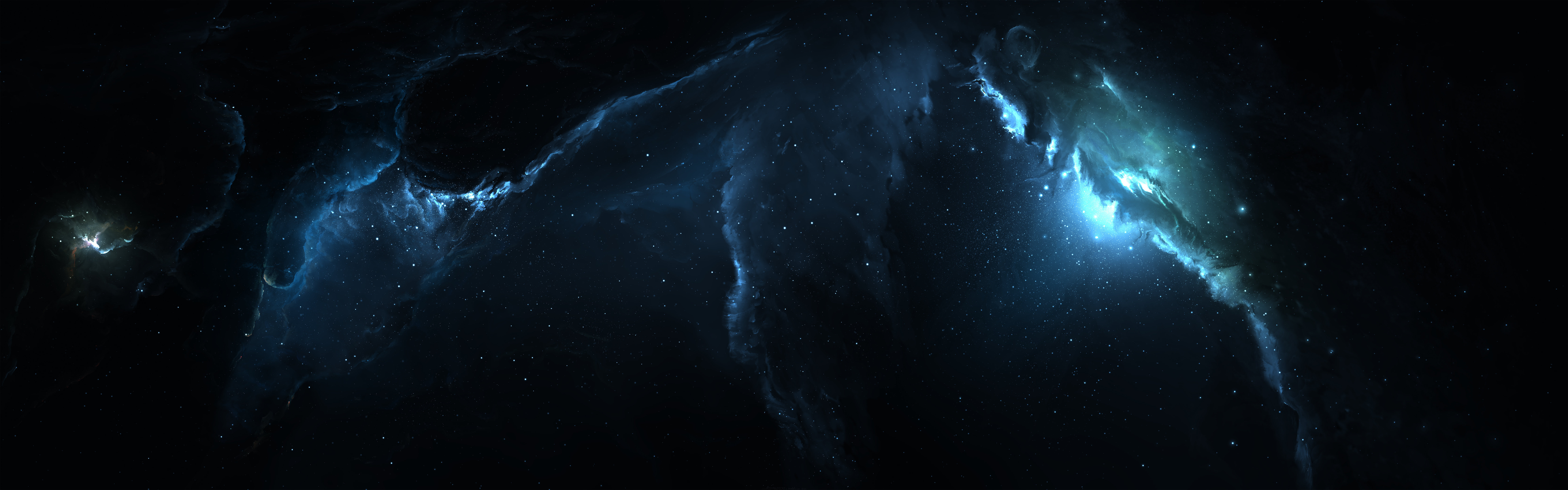 Atlantis Nebula Dual Monitor By Starkiteckt