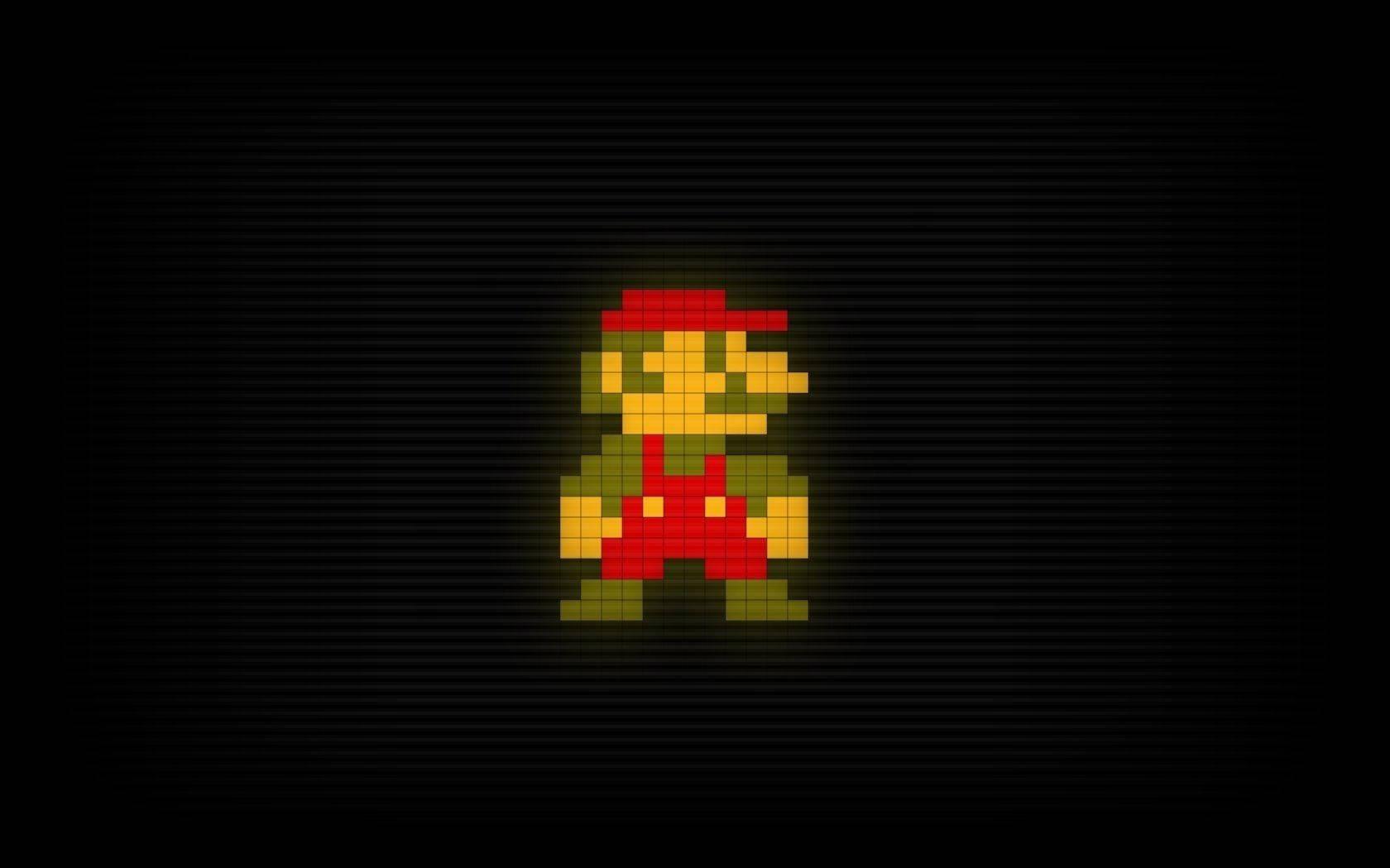 Download Aesthetic Retro Pixel Super Mario Wallpaper