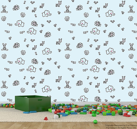 🔥 Free download Children Playroom Kids Room Removable Wallpaper Lovely