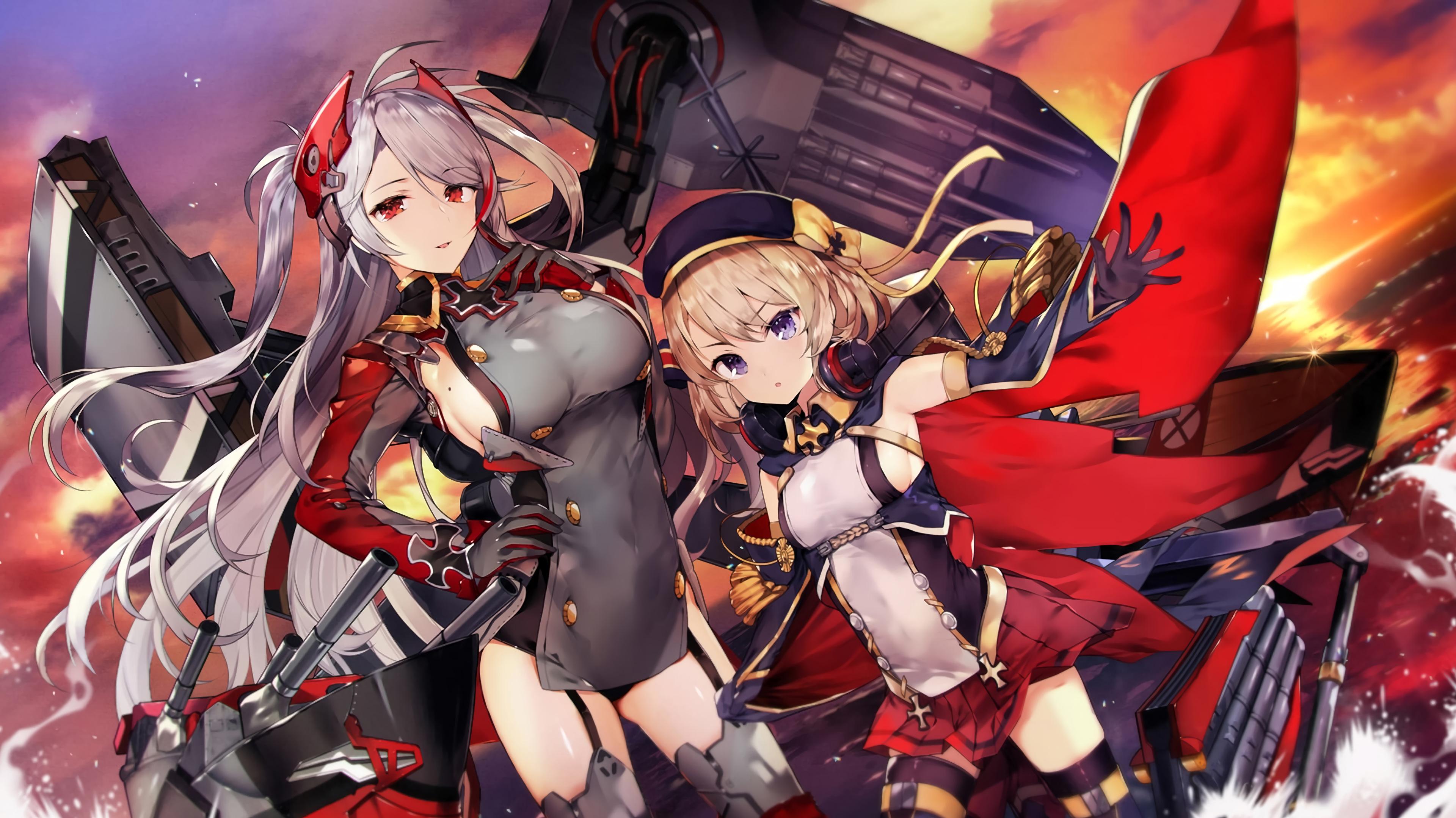 Azur Lane Prinz Eugen Anime Girls 4k Wallpaper