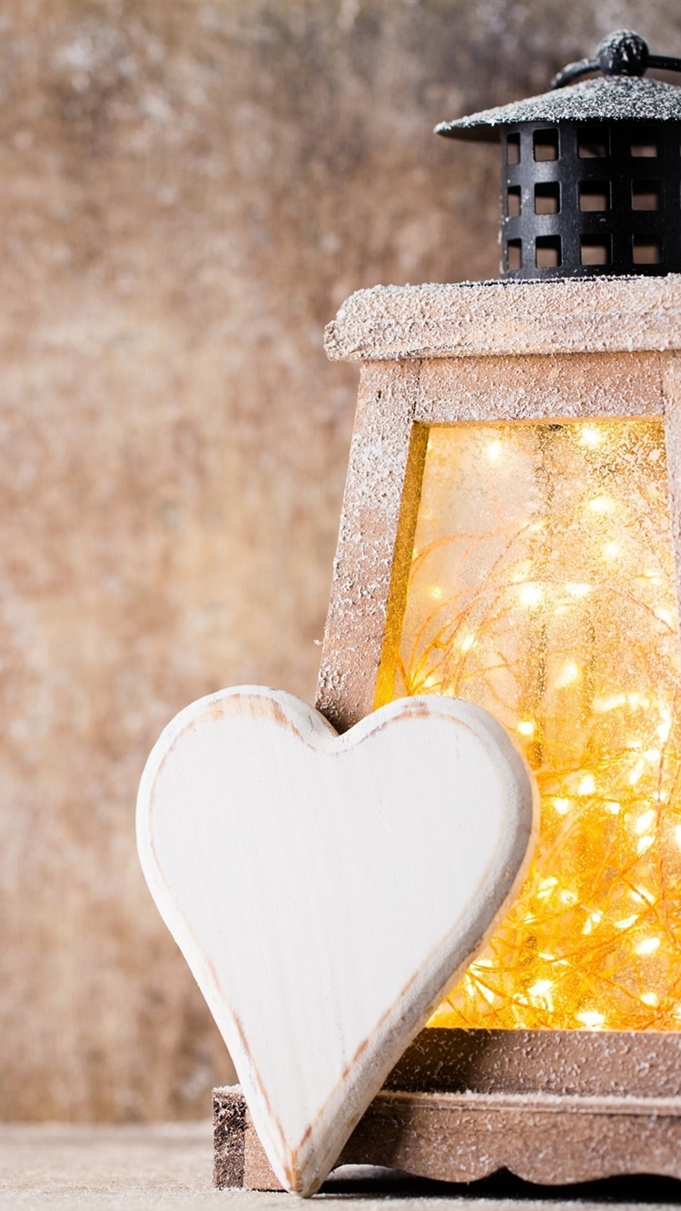 Christmas Lantern Winter Snow Love Heart iPhone