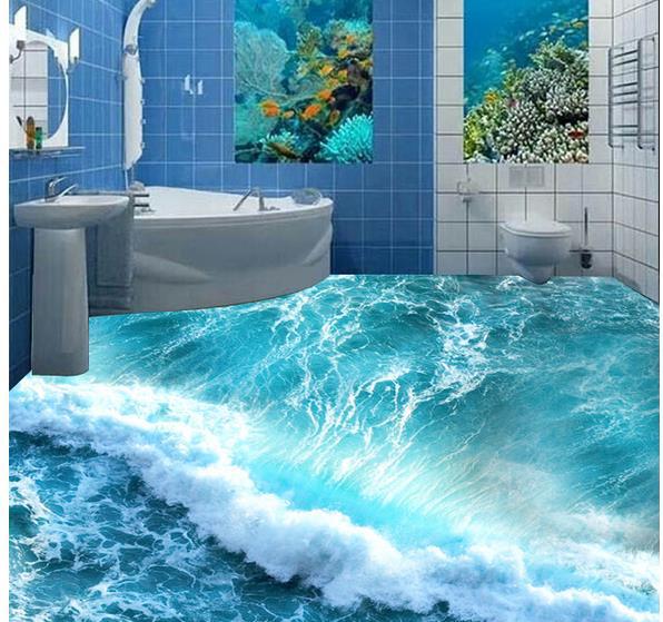 🔥 Free Download Floor Wallpaper 3d Stereoscopic Sea Mural Pvc by @chadn ...