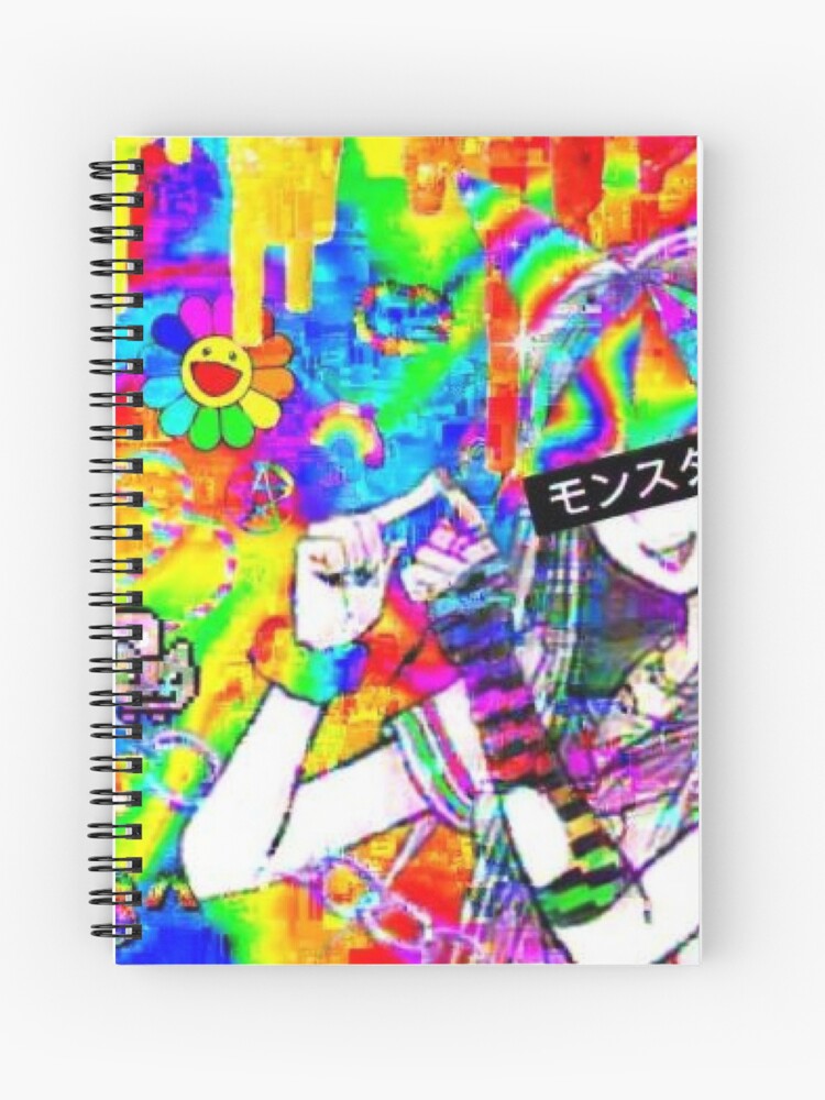 Ibuki Mioda Glitchcore Spiral Notebook By Radioanxiety