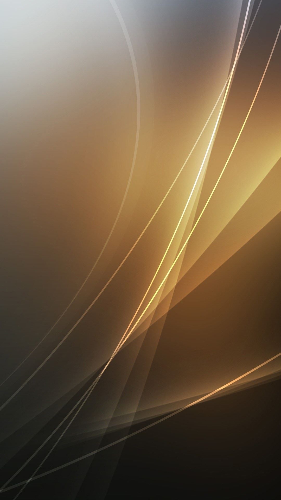 Abstract black and gold phone wallpaper with flowing lines and gradients