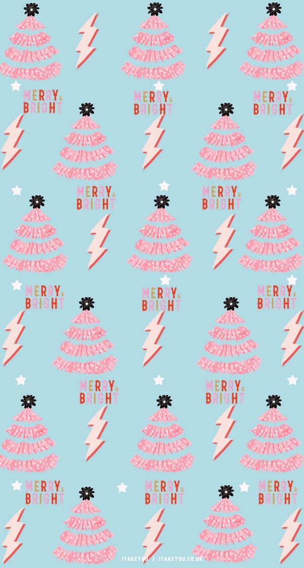 Preppy Christmas Wallpaper Ideas Pink Trees