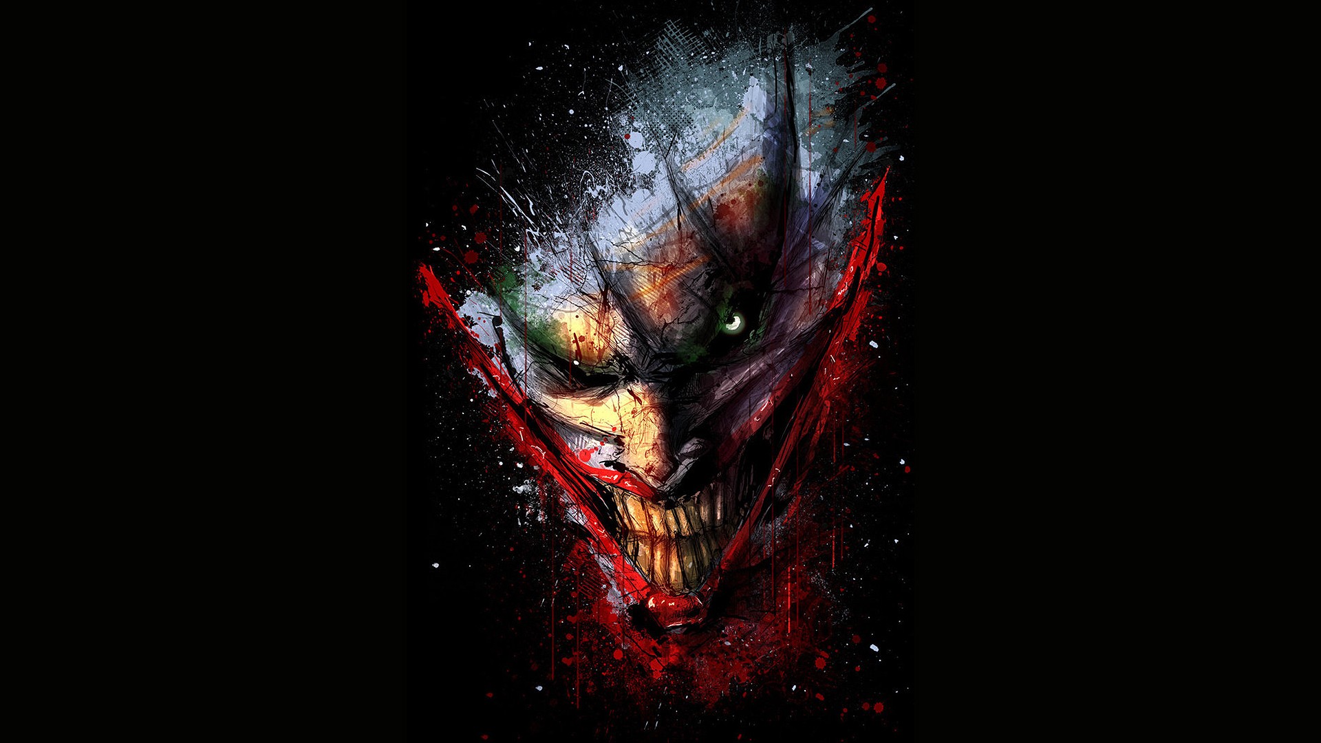 Batman Joker Black Drawing dark wallpaper 1920x1080 125685 1920x1080
