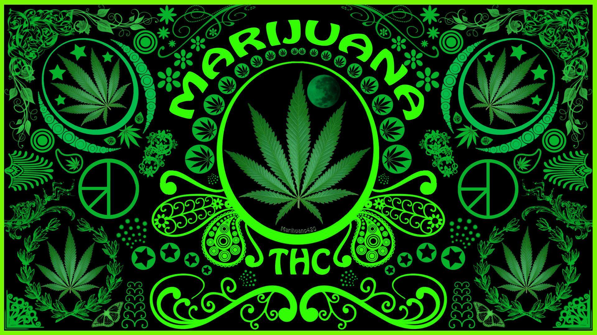 I Love Weed Trippy Wallpaper On