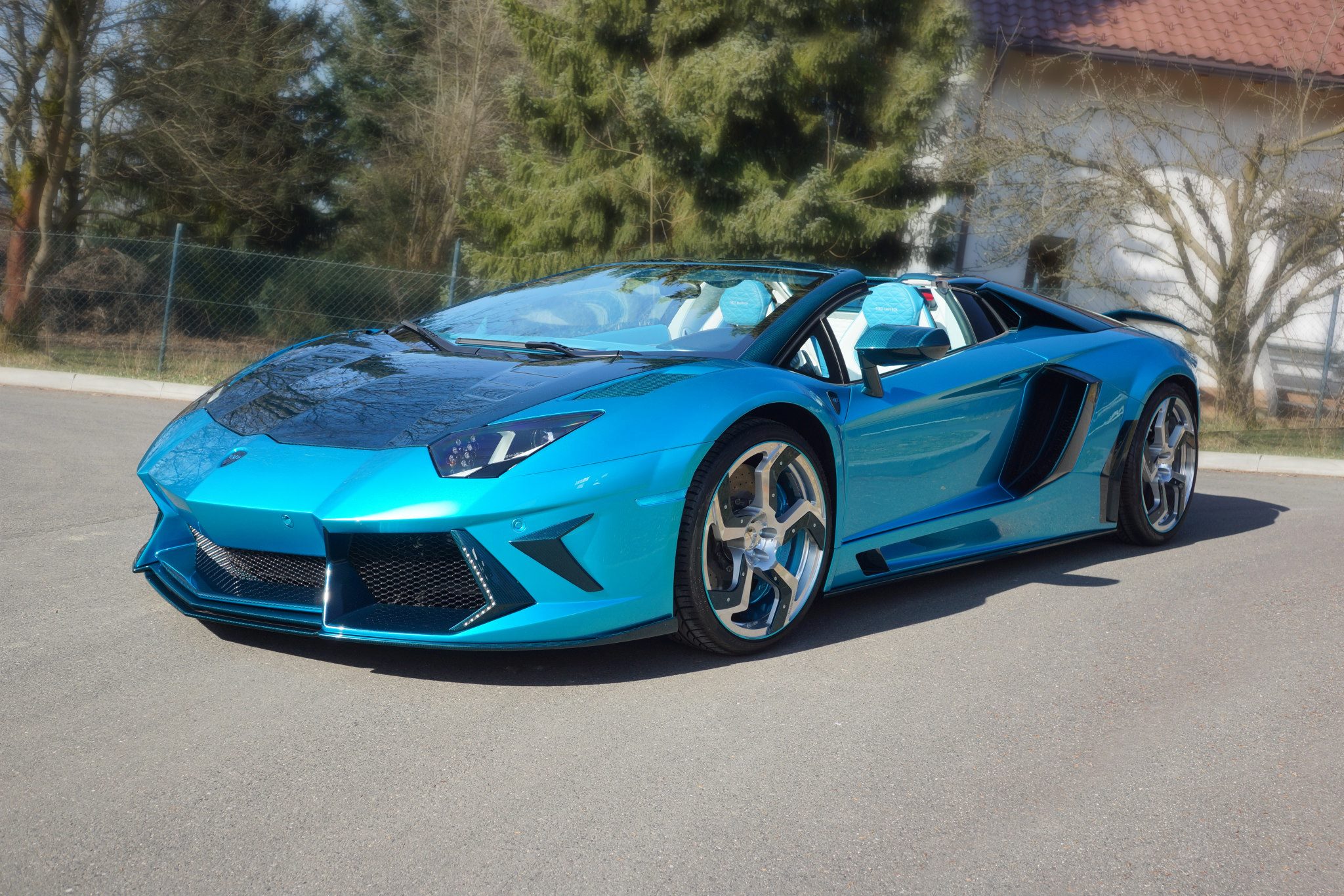 Sky Blue Lamborghini Wallpaper Car