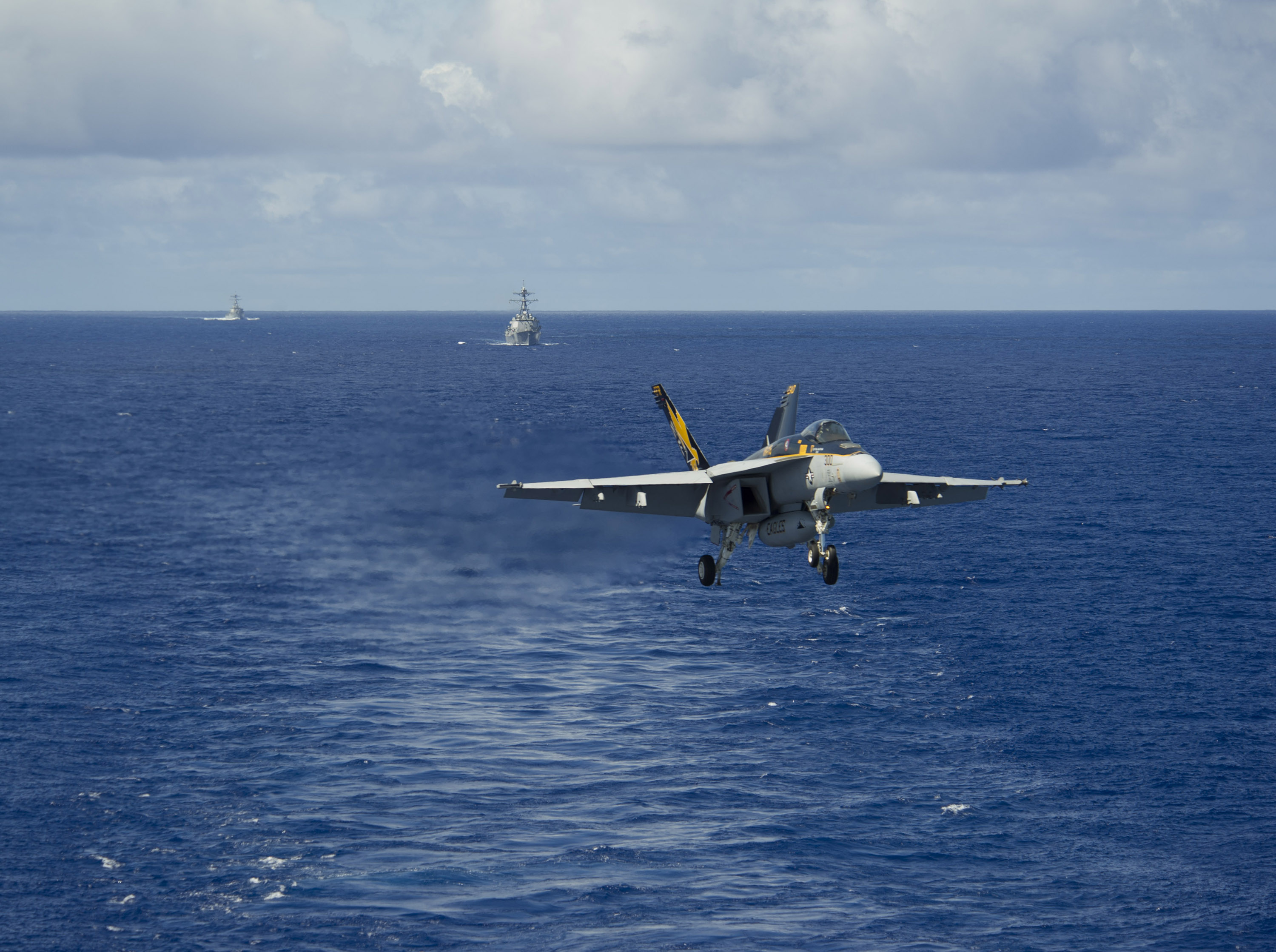 Landing On The Flight Deck Of Aircraft Carrier Uss George