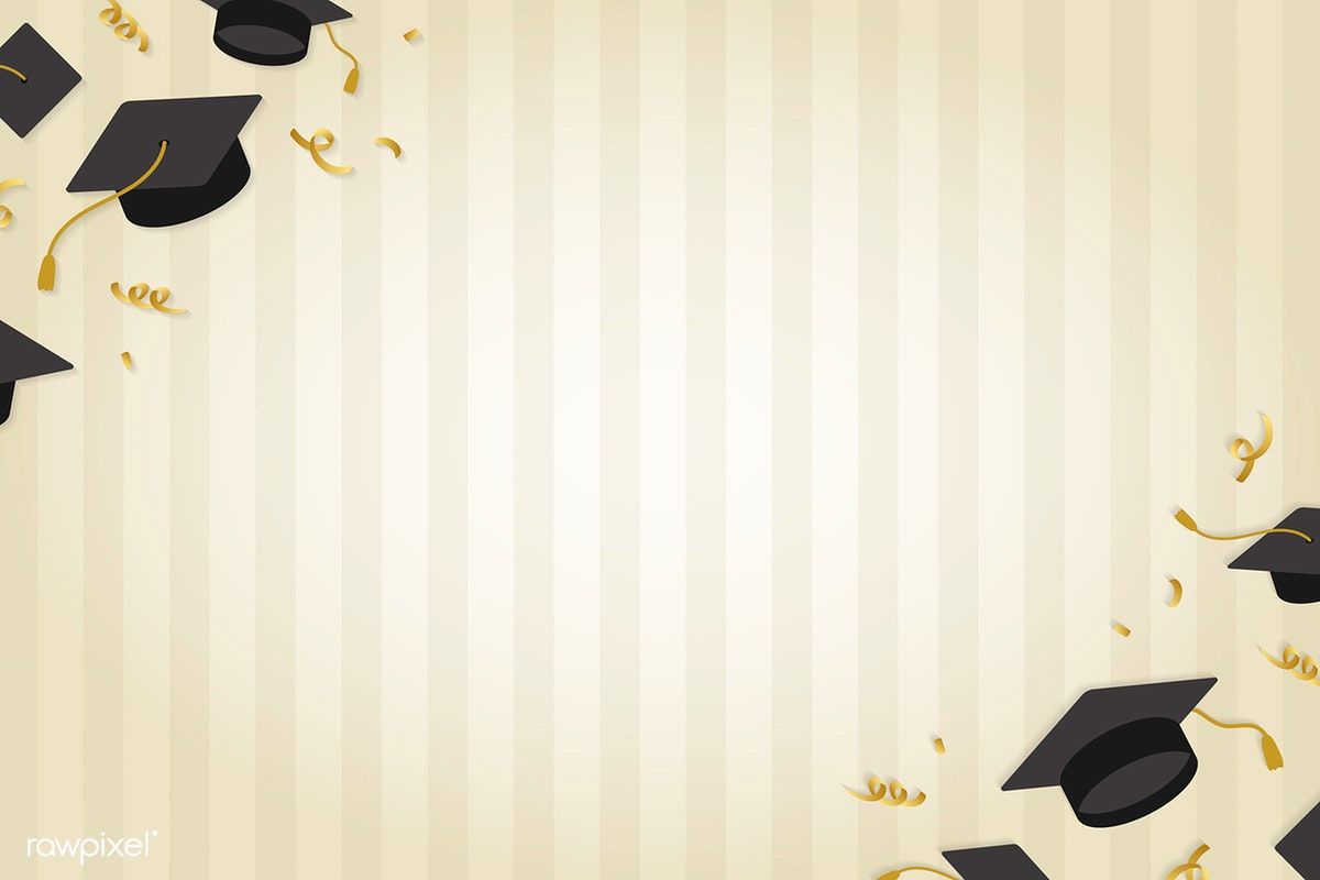  Download Graduation Background With Mortar Boards Vector Image By By 