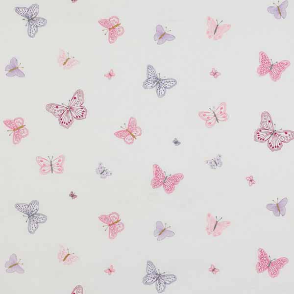 Jane Churchill Flower Fairies Flutterby Fabric Cream Pink