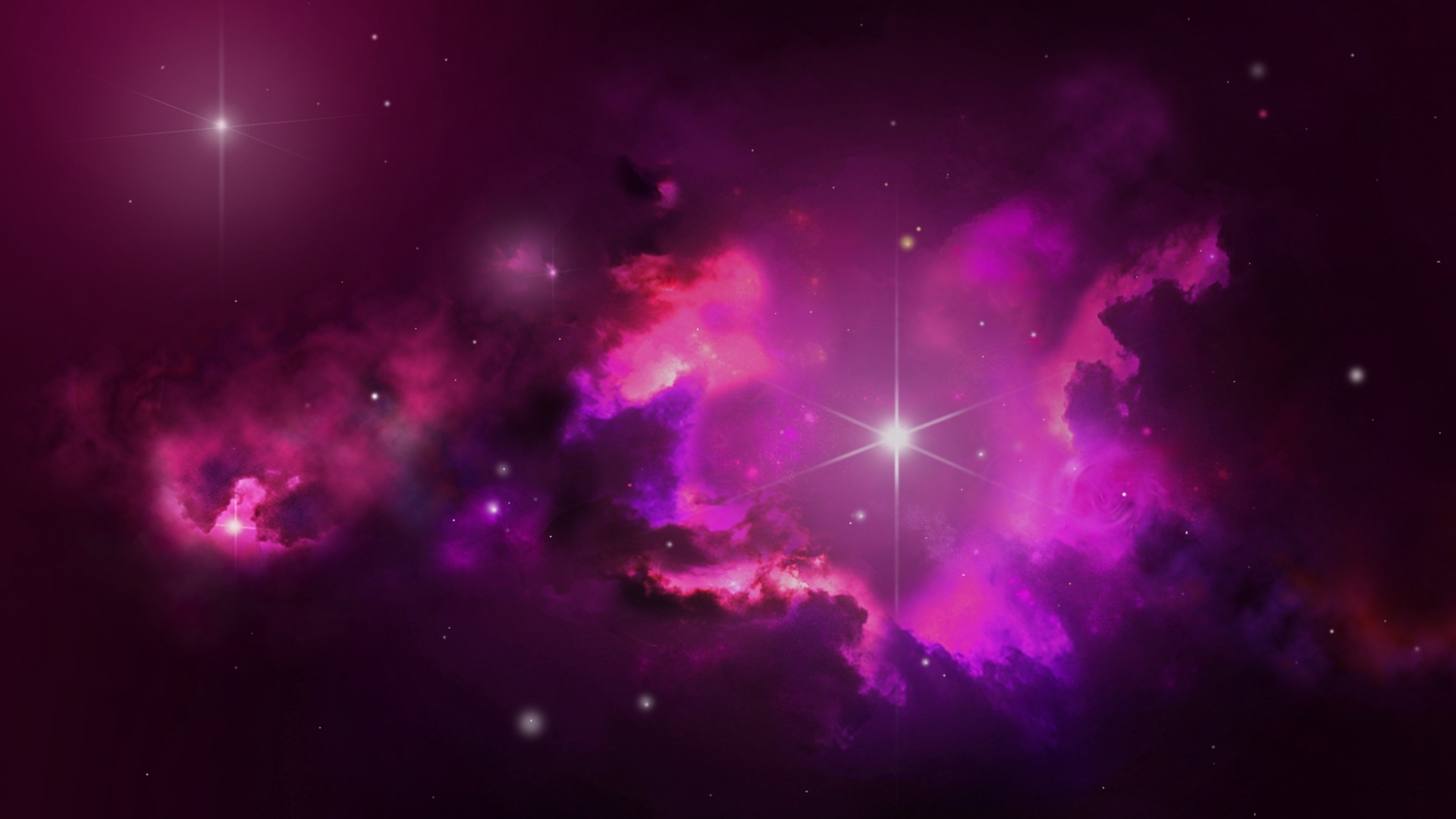 Pink Outer Space Stars Desktop Pc And Mac Wallpaper