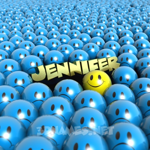Preview of Special Smileys for name Jennifer 500x500