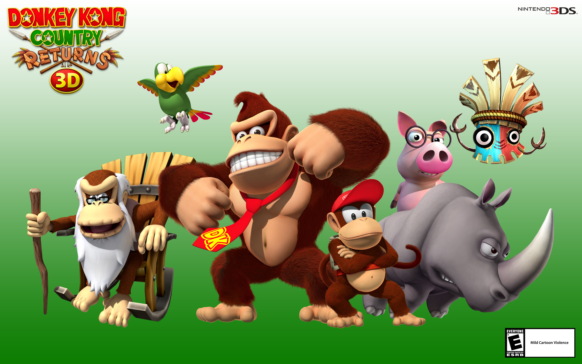 Game Donkey Kong Country Returns 3d Cranky Wallpaper