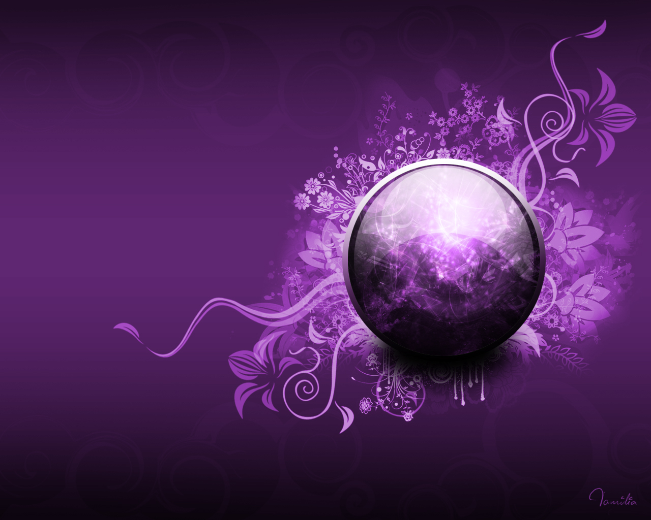 Purple Circle Design Background Wallpaper