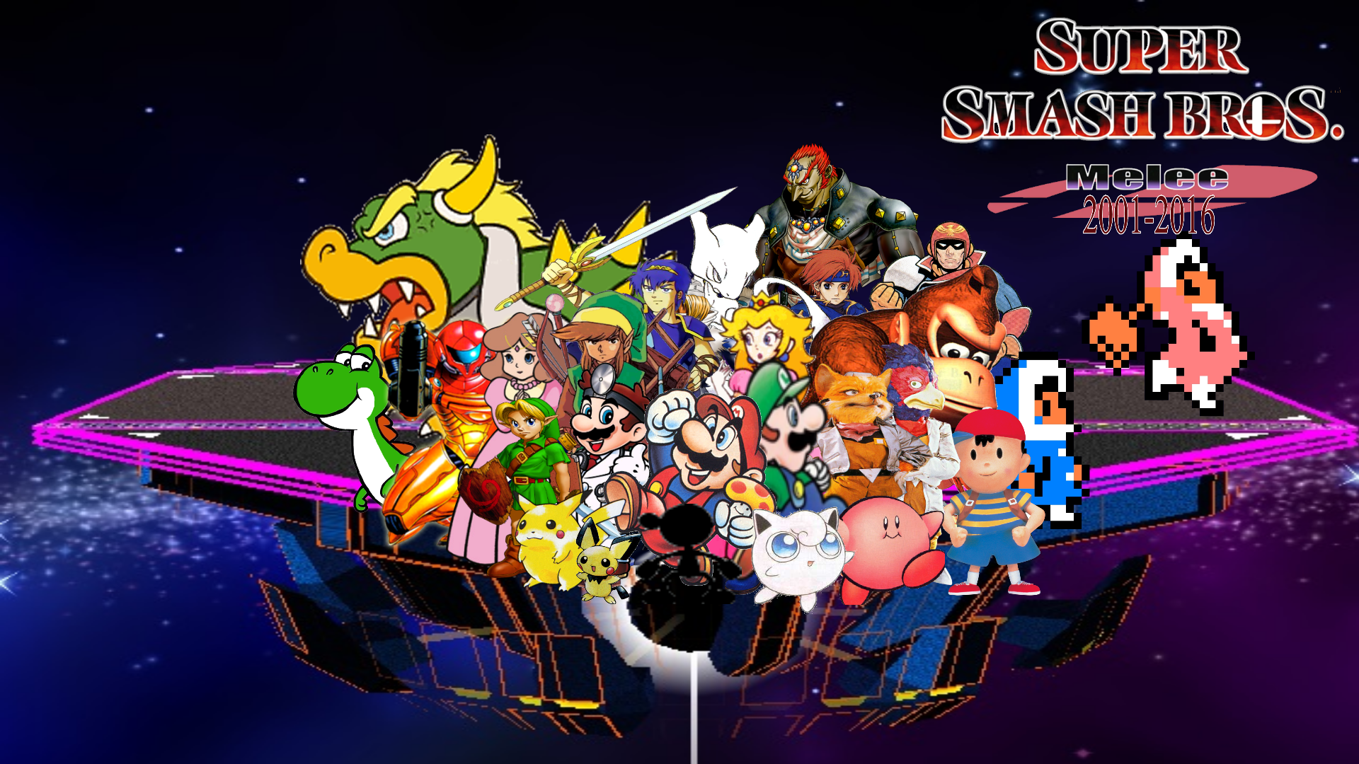 Made A Wallpaper For Melee S 15th Anniversary Using Artwork From