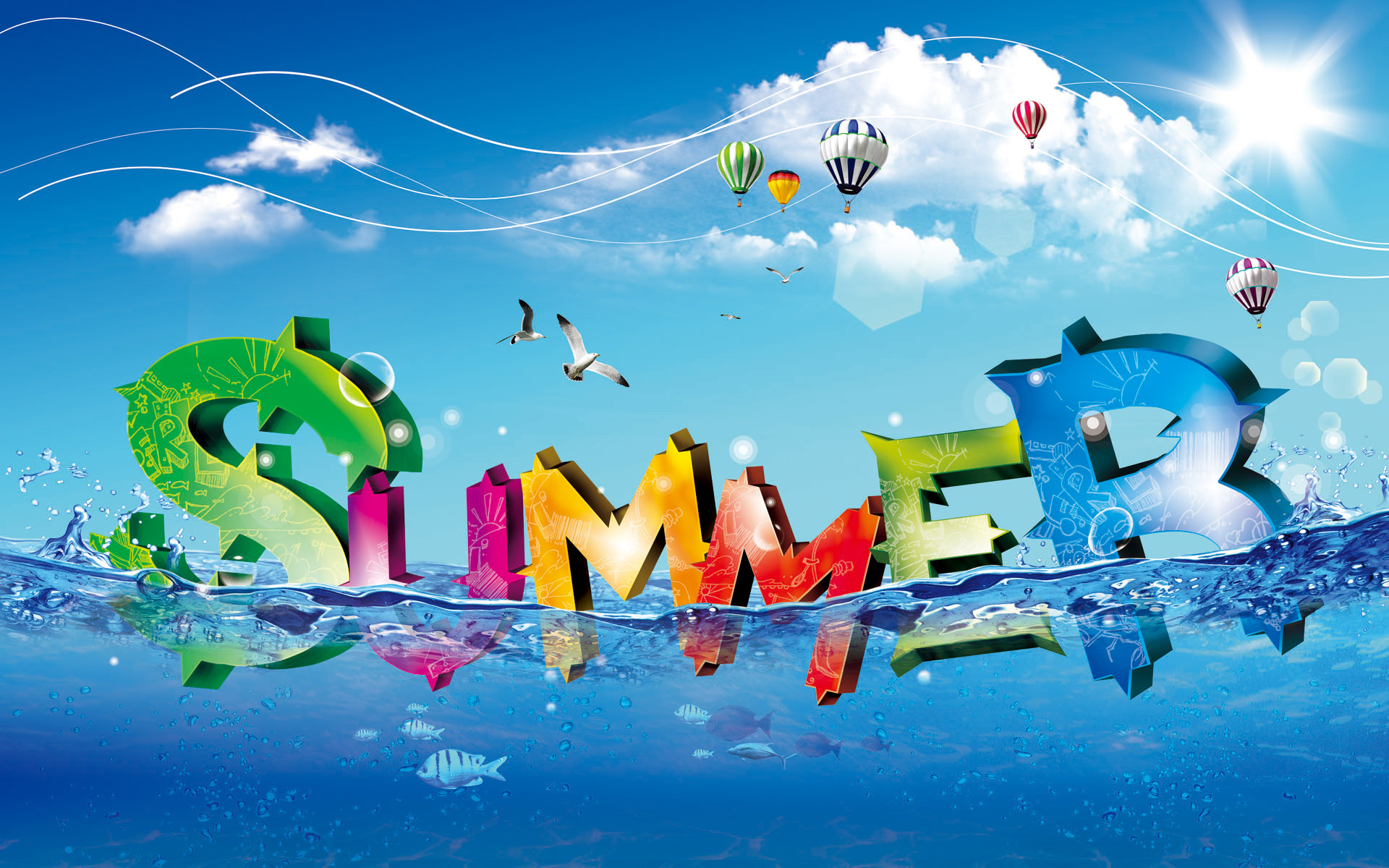 Google Themes Summer Colors Wallpaper