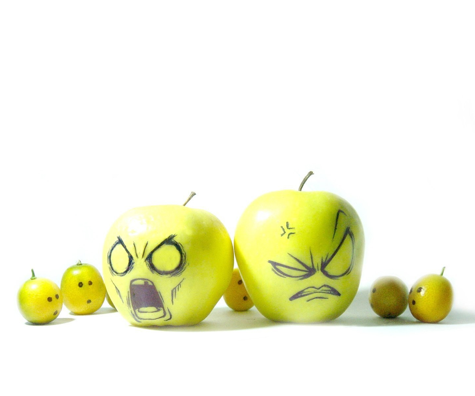 Gorgeous Funny Apple Wallpaper
