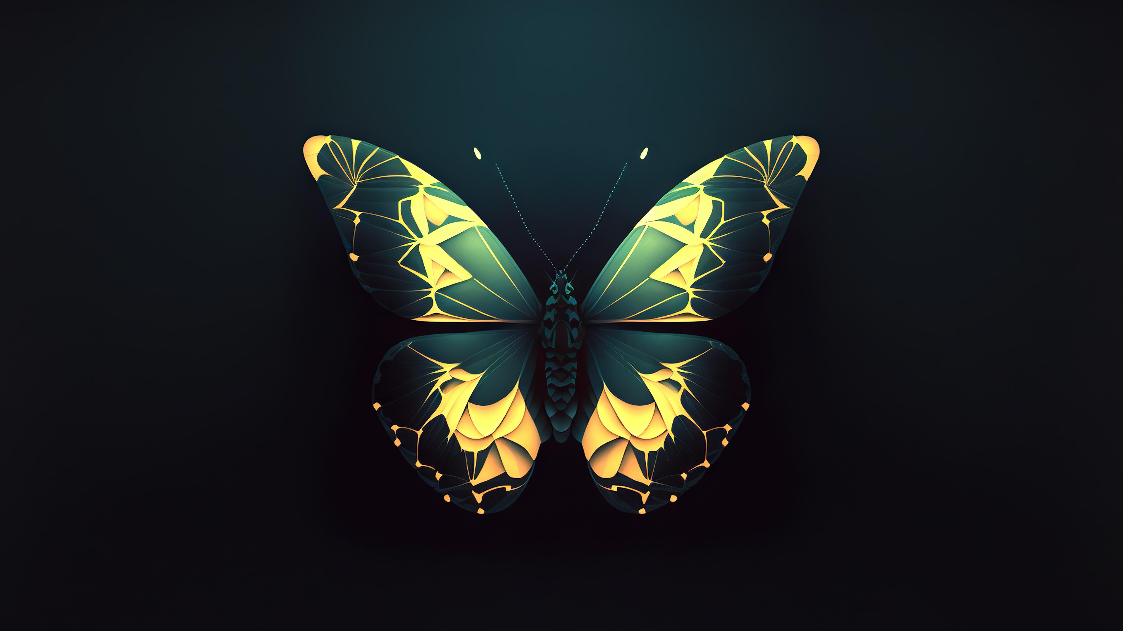 Butterfly Insect Abstract Digital Art Wallpaper 4k HD Pc 990i