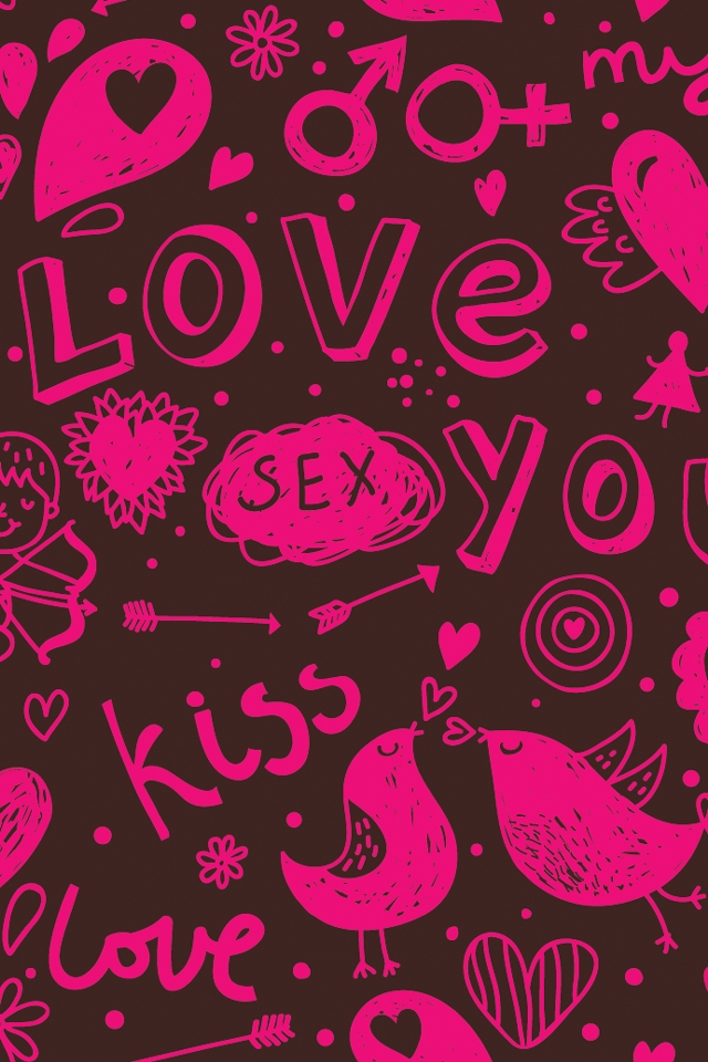 Background Pictures Photos iPhone Wallpaper Kiss Love Pink Jpg