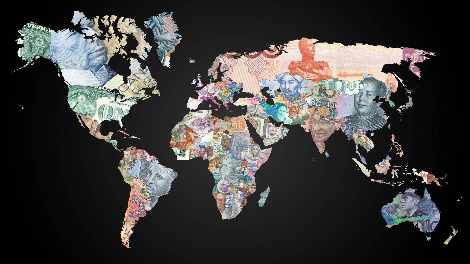 Money World Map Wallpaper Hq